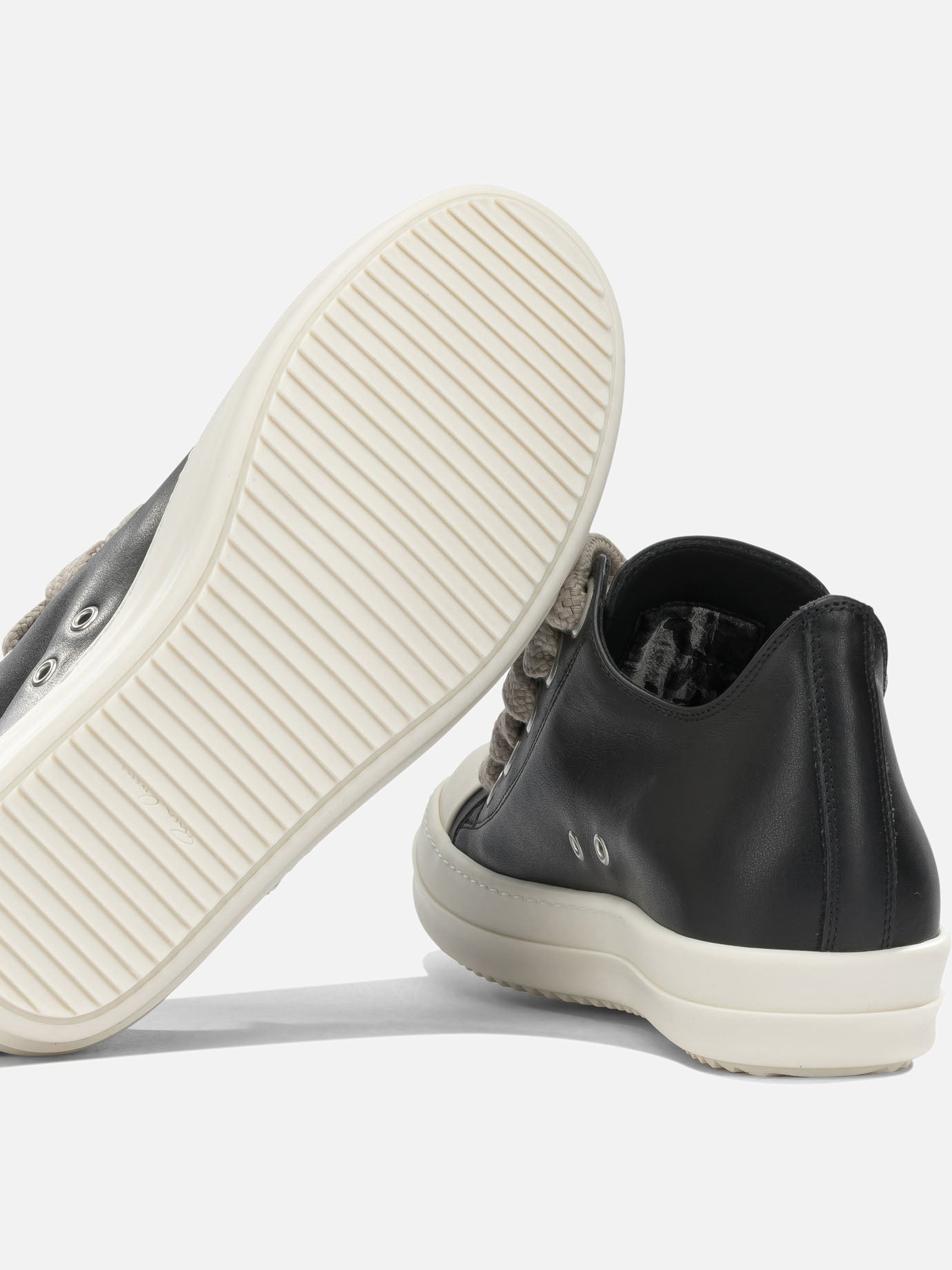Sneaker basse 100% cow leather - 100% thermoplastic rubber  Nero - Rick Owens Uomo | PDP | VIETTI Online Store | thumbnail_5