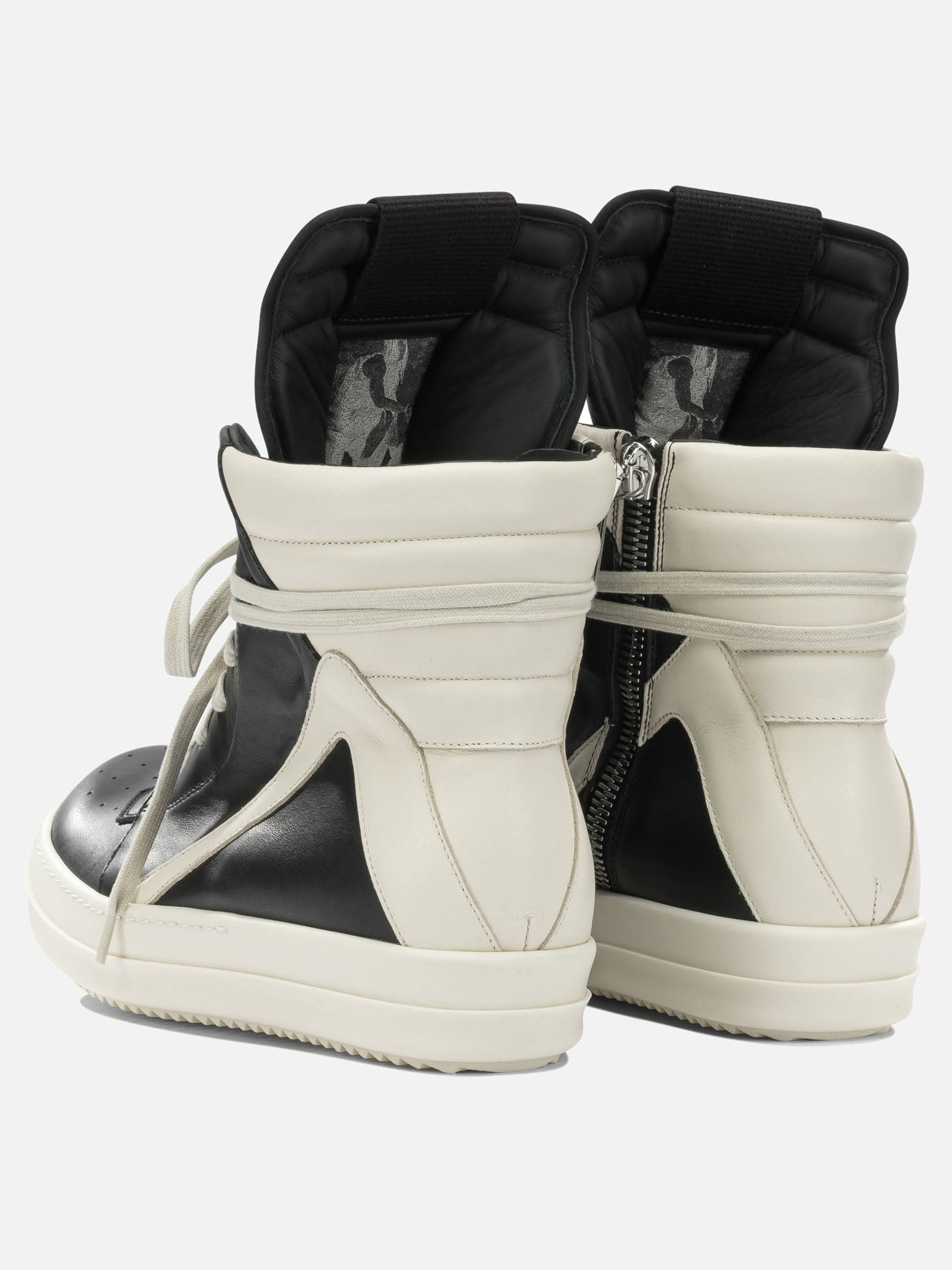 High top sneakers 100% cow leather - 100% thermoplastic rubber  Black - Rick Owens Men | PDP | VIETTI Online Store | thumbnail_4
