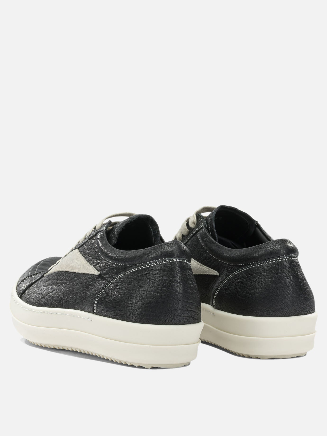Low top sneakers 100% calf leather - 100% thermoplastic rubber  Black - Rick Owens Men | PDP | VIETTI Online Store | thumbnail_4