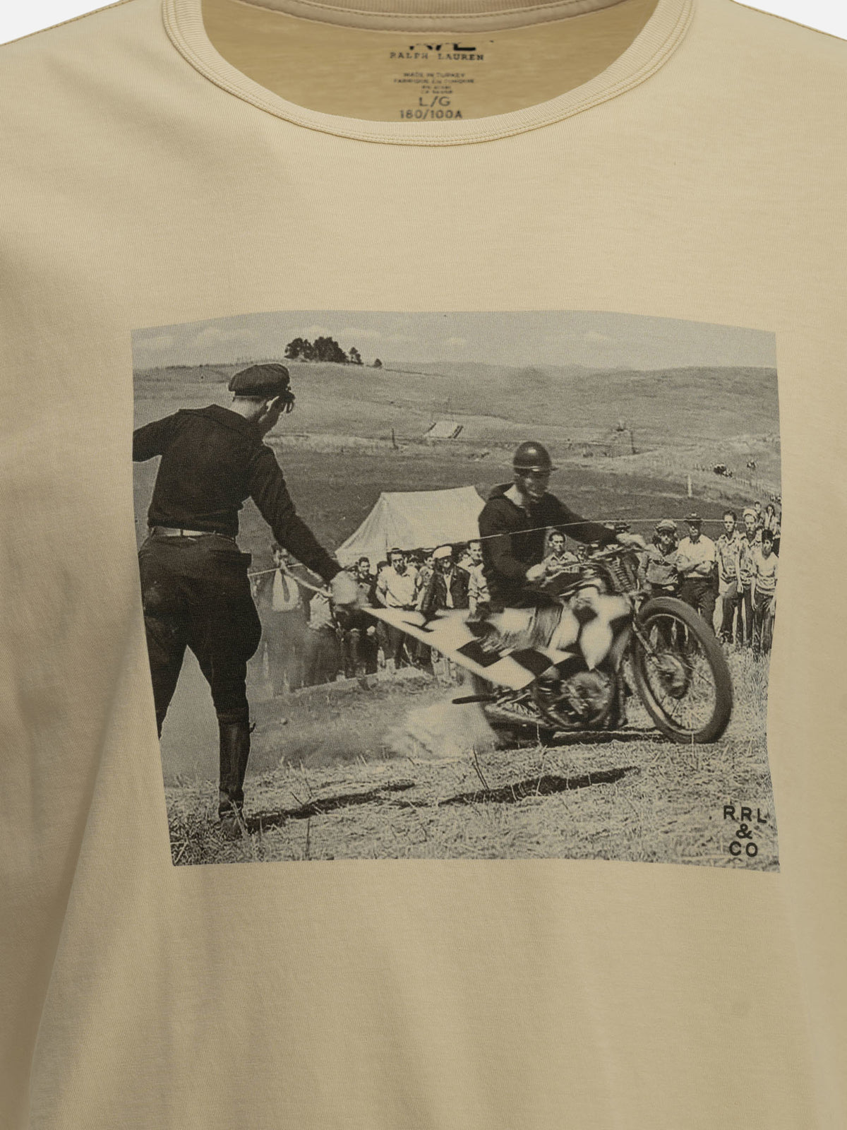 RRL by Ralph Lauren Printed crew-neck T-shirt Beige

