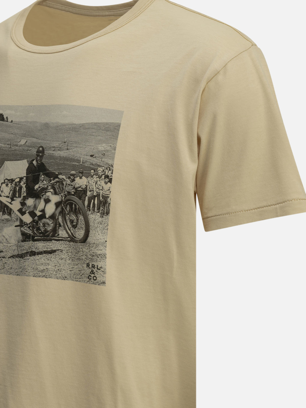 RRL by Ralph Lauren Printed crew-neck T-shirt Beige - VIETTI