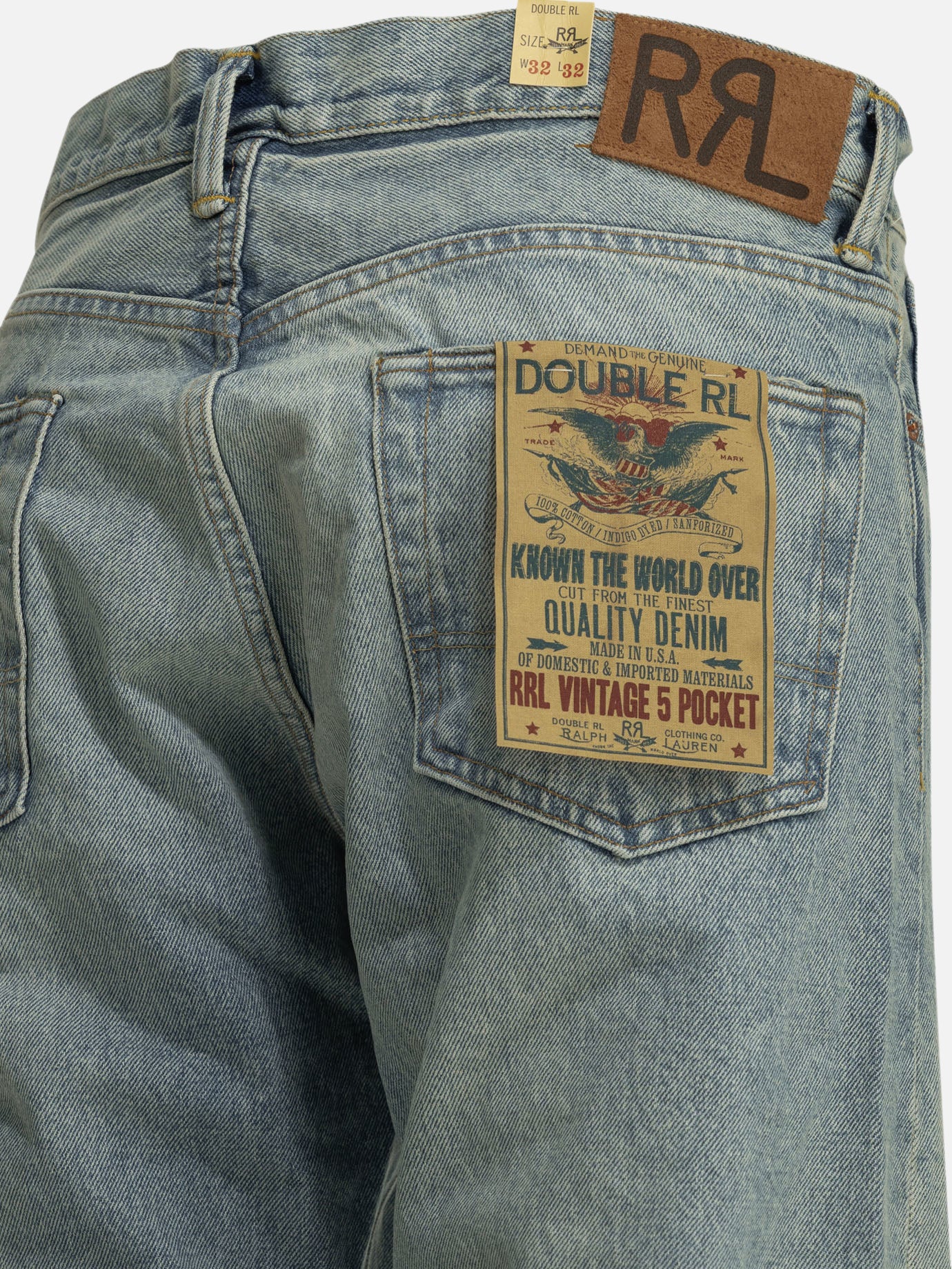 Straight-leg jeans Solid colour  Light blue - RRL by Ralph Lauren Men | PDP | VIETTI Online Store | thumbnail_6