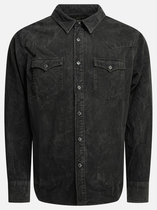 Camicie casual Solid colour  Nero - RRL by Ralph Lauren Uomo | VIETTI Online Store 
