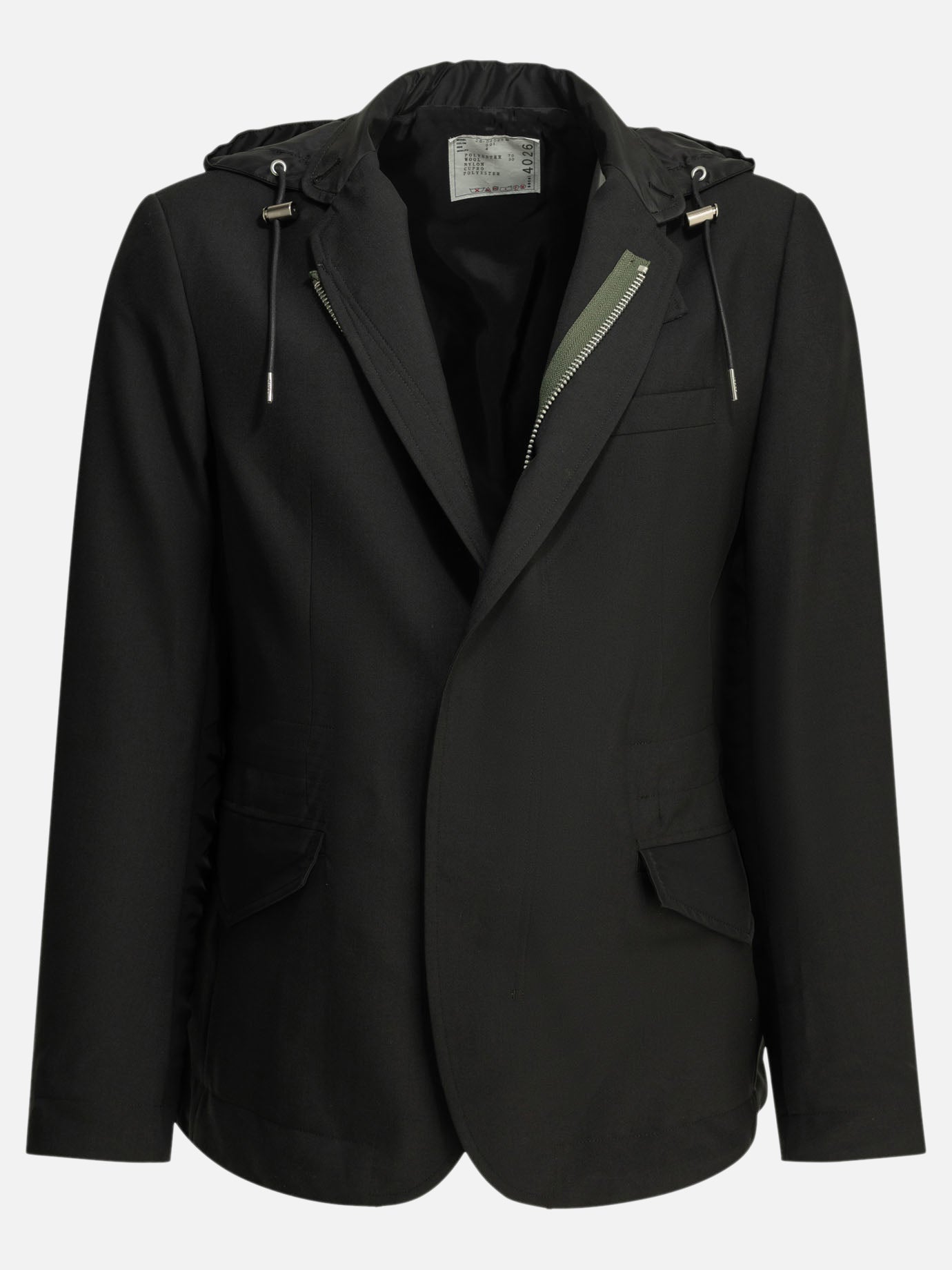 Blazers Solid colour  Black - Sacai Men | PDP | VIETTI Online Store | thumbnail