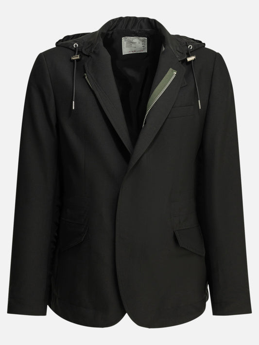 Blazer Solid colour  Nero - Sacai Uomo | PLP | VIETTI Online Store 
