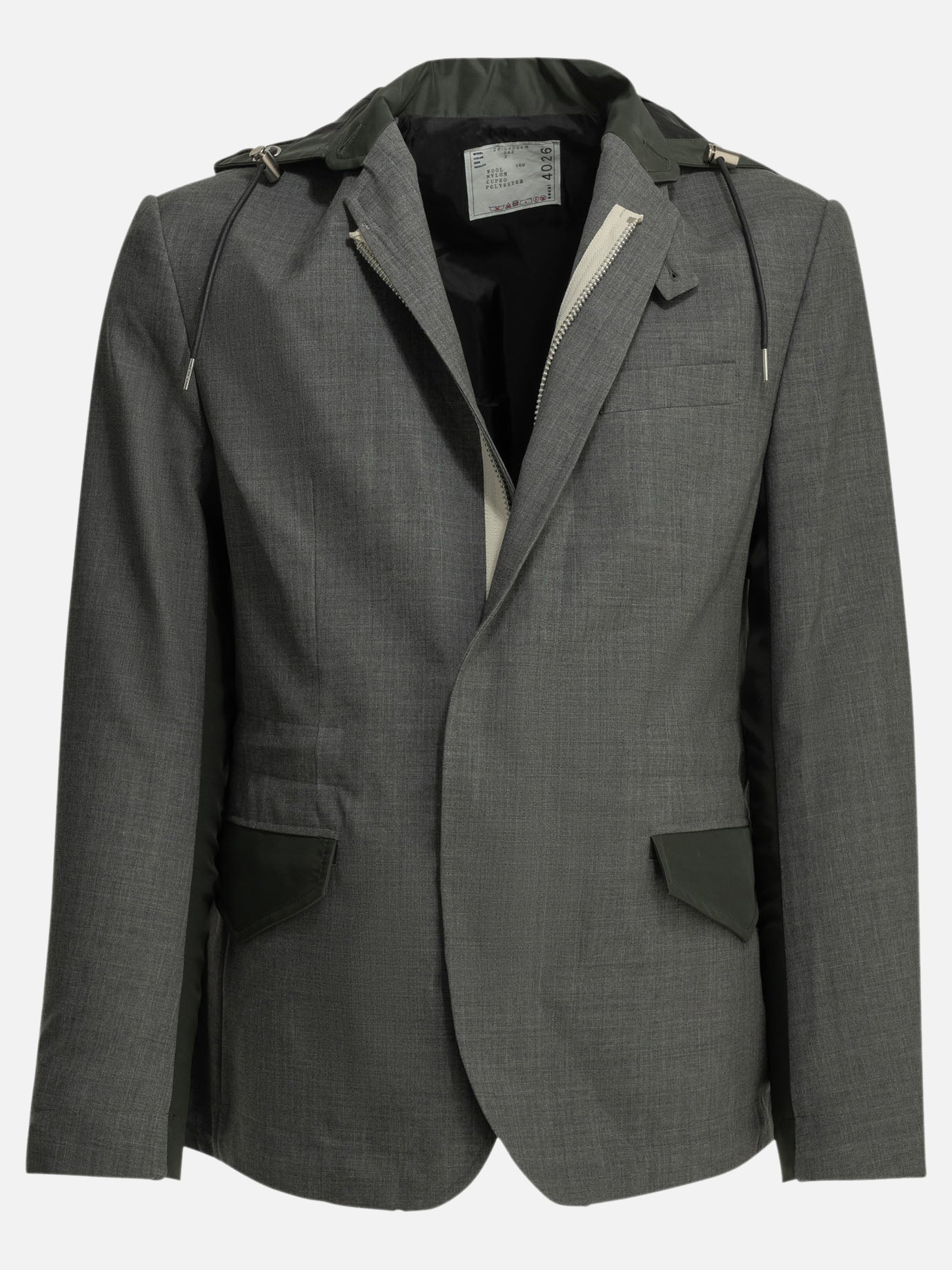 Blazers Solid colour  Grey - Sacai Men | PDP | VIETTI Online Store | Zoom-Modal
