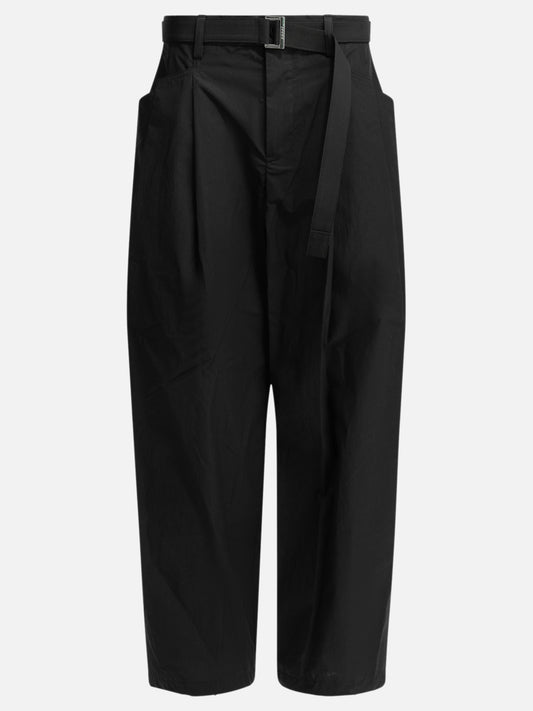 Pantaloni cargo & parachute Solid colour  Nero - Sacai Uomo | PLP | VIETTI Online Store 
