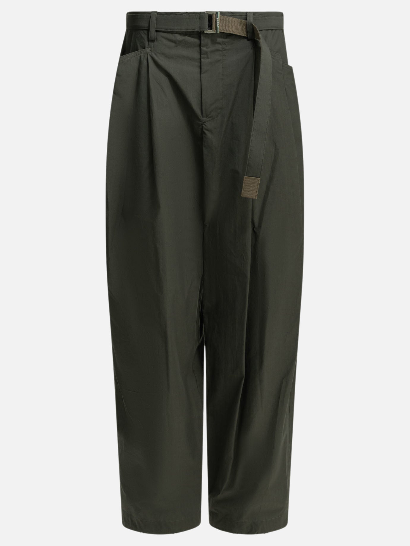 Cargo & parachute trousers Solid colour  Green - Sacai Men | PDP | VIETTI Online Store | Zoom-Modal
