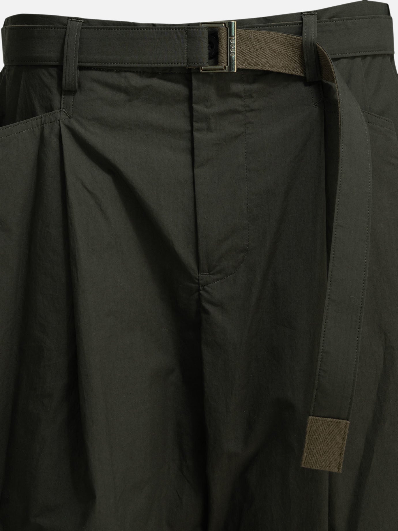 Cargo & parachute trousers Solid colour  Green - Sacai Men | PDP | VIETTI Online Store | thumbnail_3