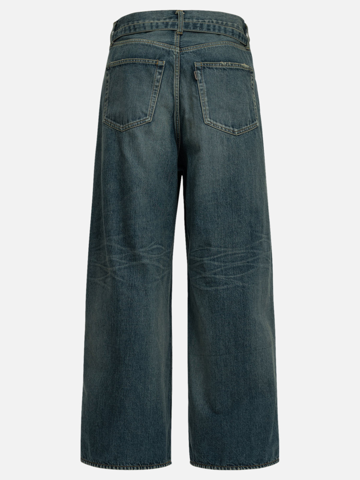 Sacai "BEYONDEXX" Wide-Leg Jeans Blue

