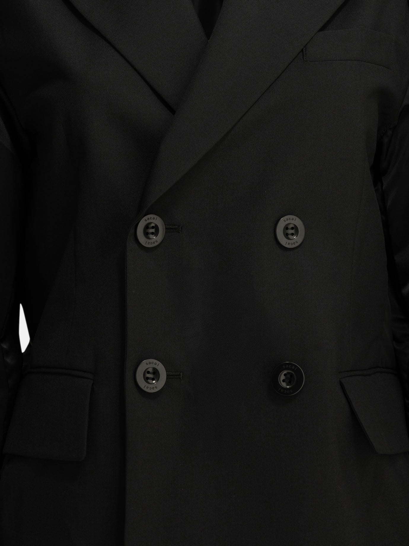 Blazers Solid colour  Black - Sacai Women | PDP | VIETTI Online Store | Zoom-Modal_3
