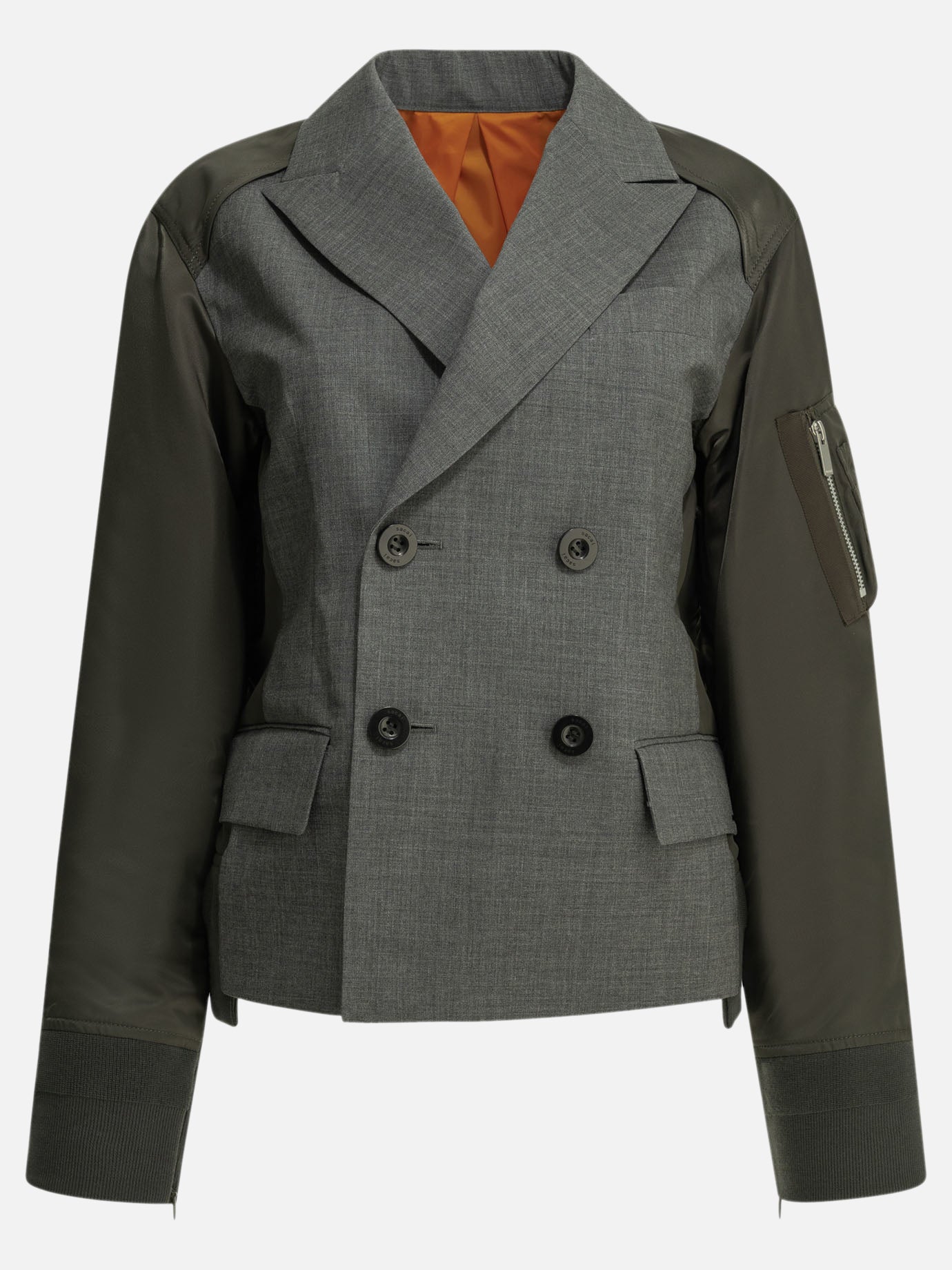 Blazer Solid colour  Grigio - Sacai Donna | PDP | VIETTI Online Store | Zoom-Modal
