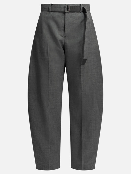 Tailored trousers Solid colour  Grey - Sacai Women | PLP | VIETTI Online Store 
