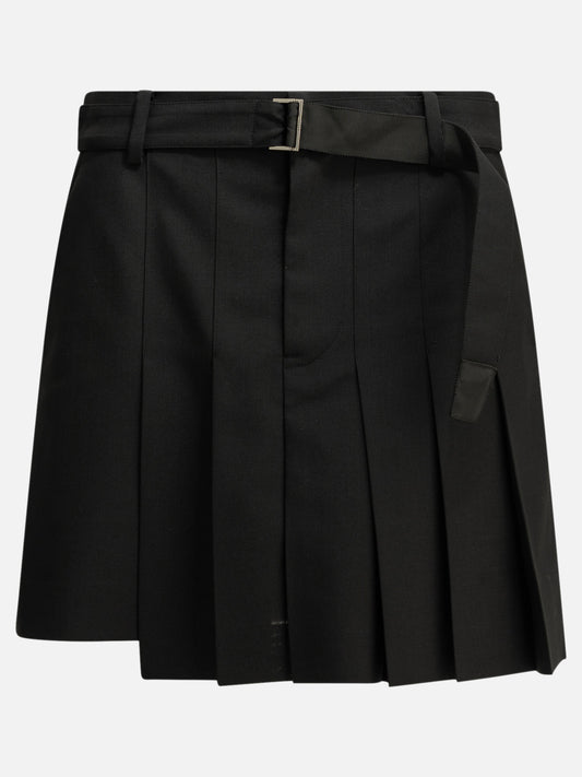 Formal shorts Solid colour  Black - Sacai Women | PDP | VIETTI Online Store 
