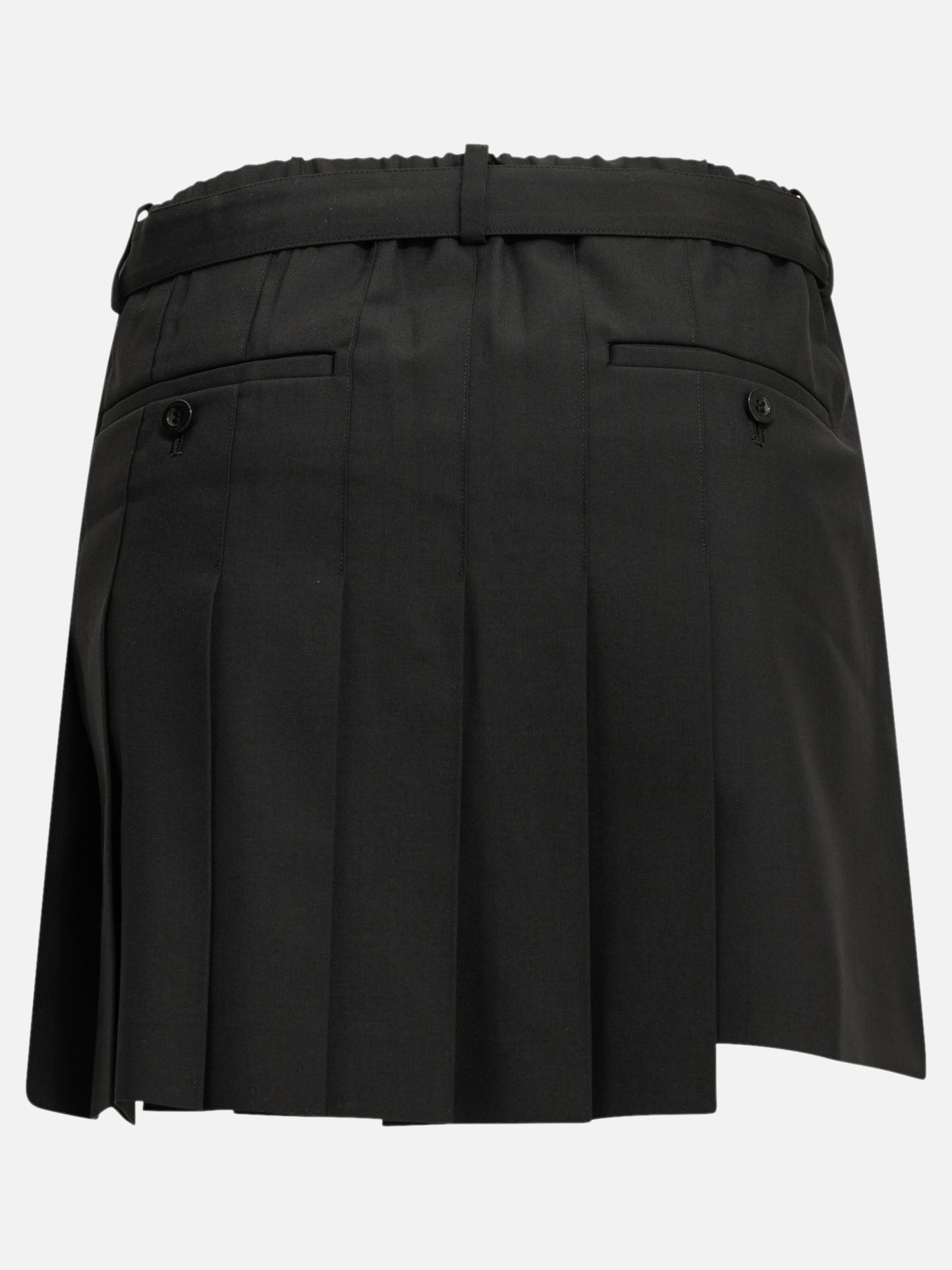 Formal shorts Solid colour  Black - Sacai Women | PDP | VIETTI Online Store | Zoom-Modal_4
