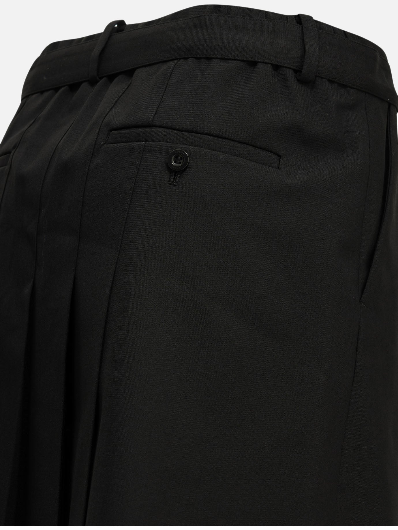 Formal shorts Solid colour  Black - Sacai Women | PDP | VIETTI Online Store | thumbnail_6