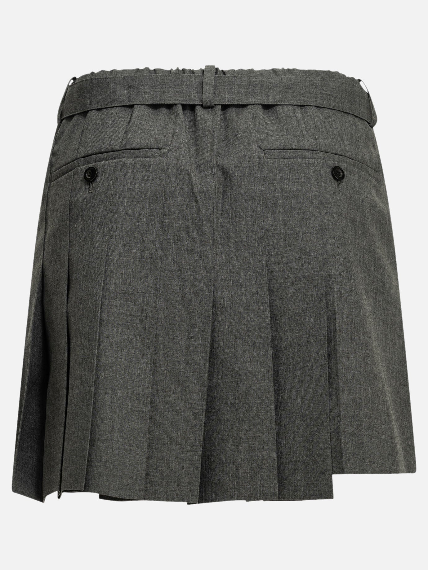 Formal shorts Solid colour  Grey - Sacai Women | PDP | VIETTI Online Store | Zoom-Modal_2
