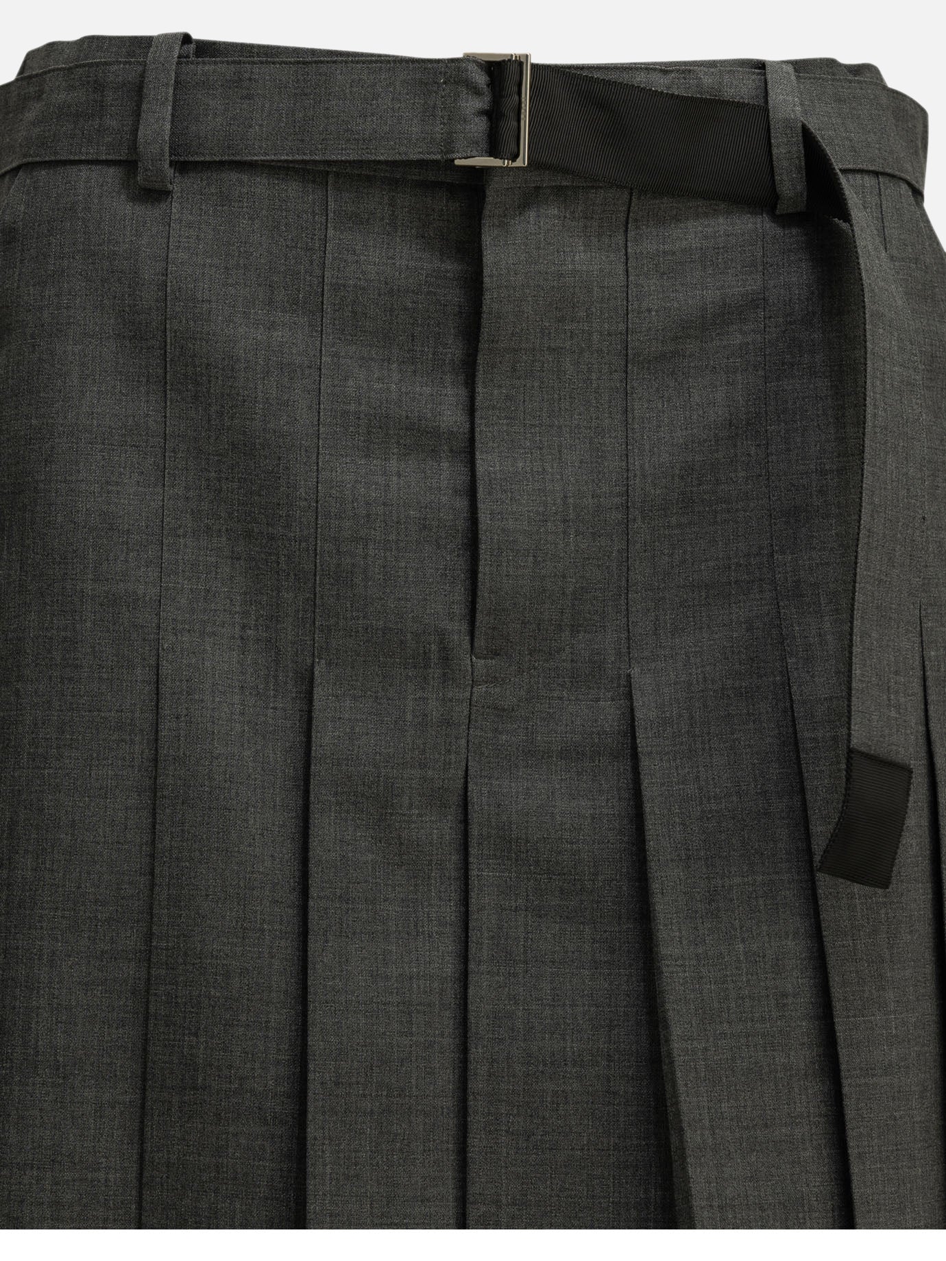 Formal shorts Solid colour  Grey - Sacai Women | PDP | VIETTI Online Store | thumbnail_3