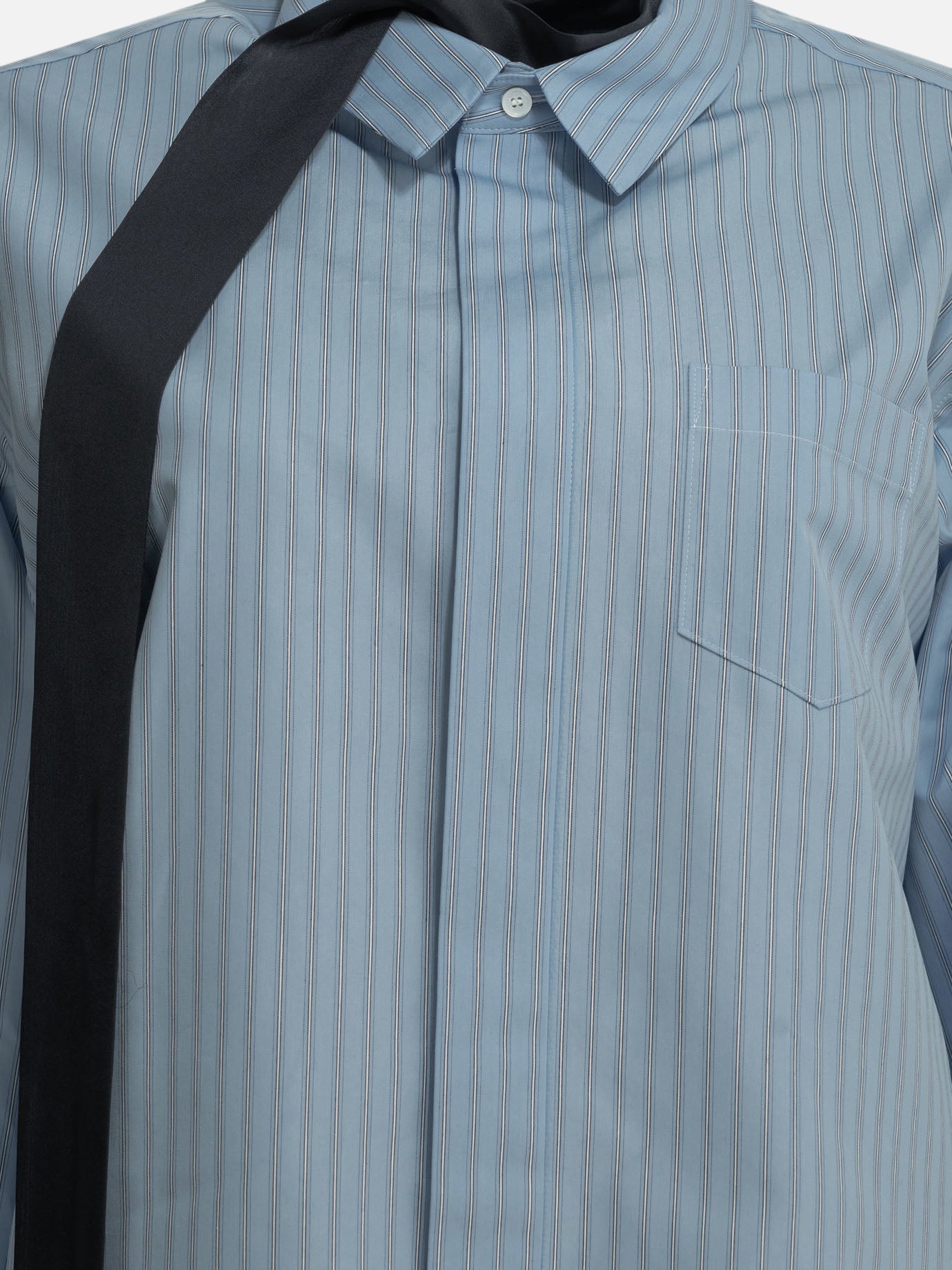 Mini dresses Striped  Light blue - Sacai Women | PDP | VIETTI Online Store | thumbnail_3
