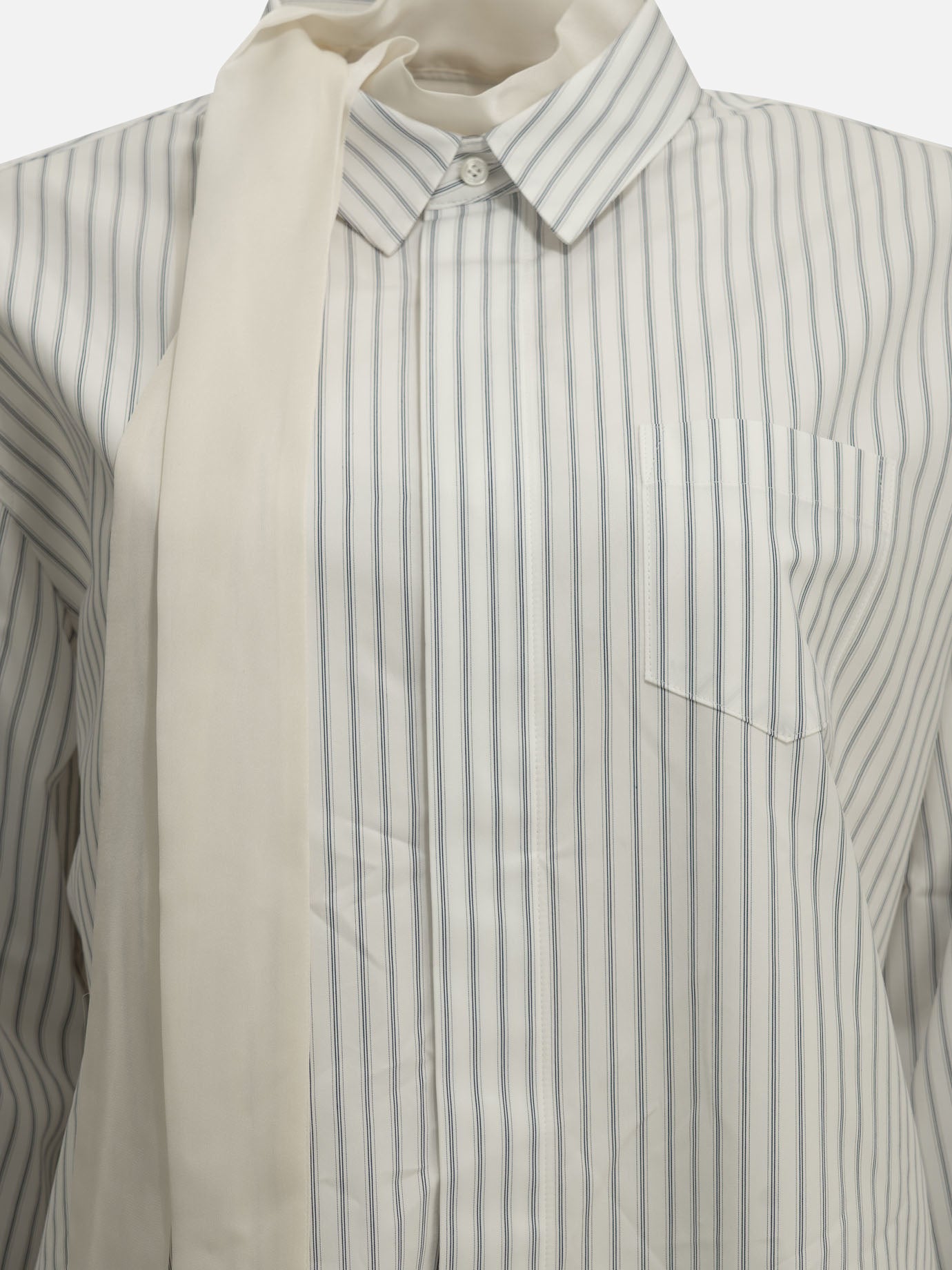 Mini dresses Striped  White - Sacai Women | PDP | VIETTI Online Store | Zoom-Modal_5
