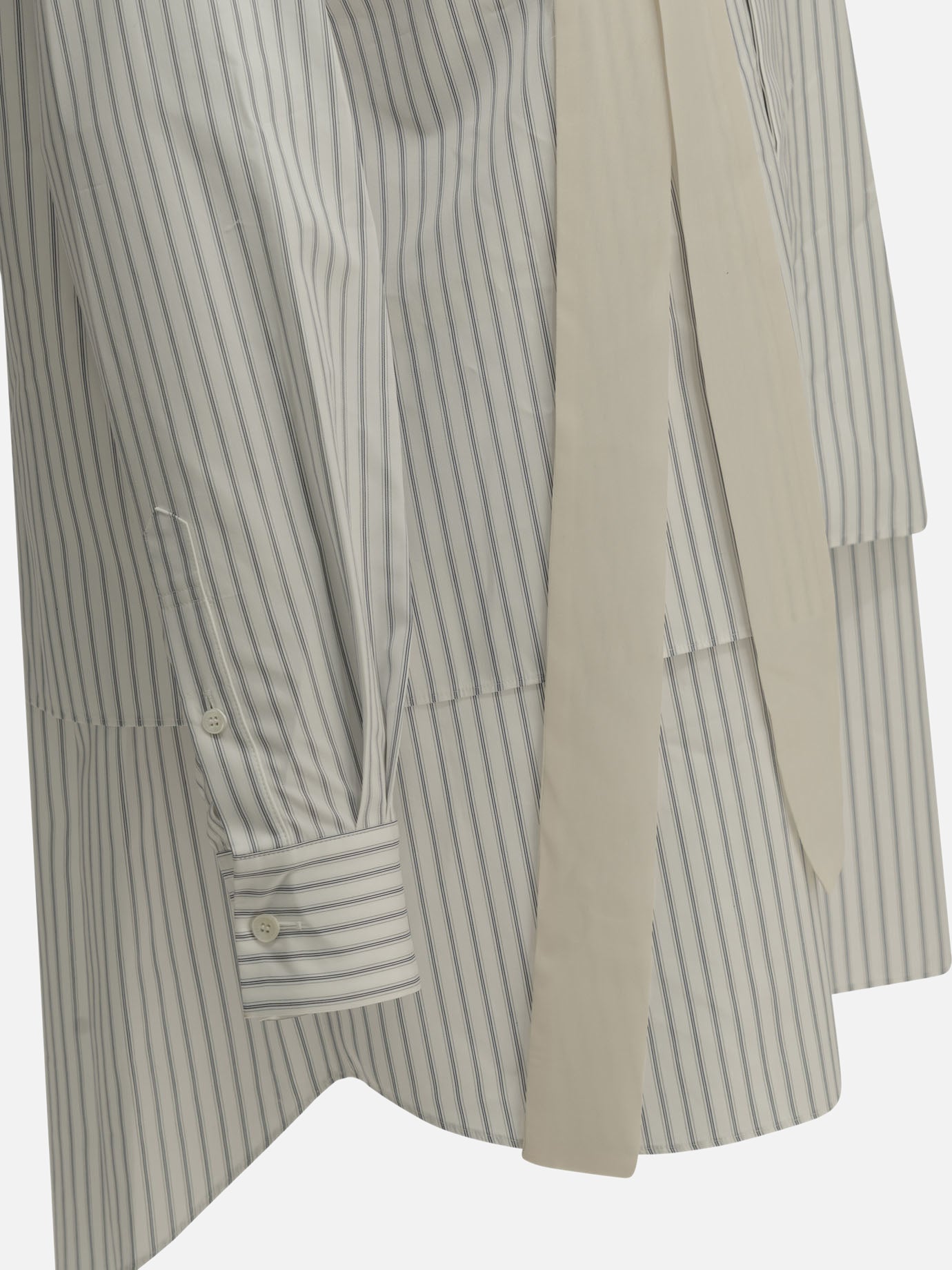 Mini dresses Striped  White - Sacai Women | PDP | VIETTI Online Store | thumbnail_6