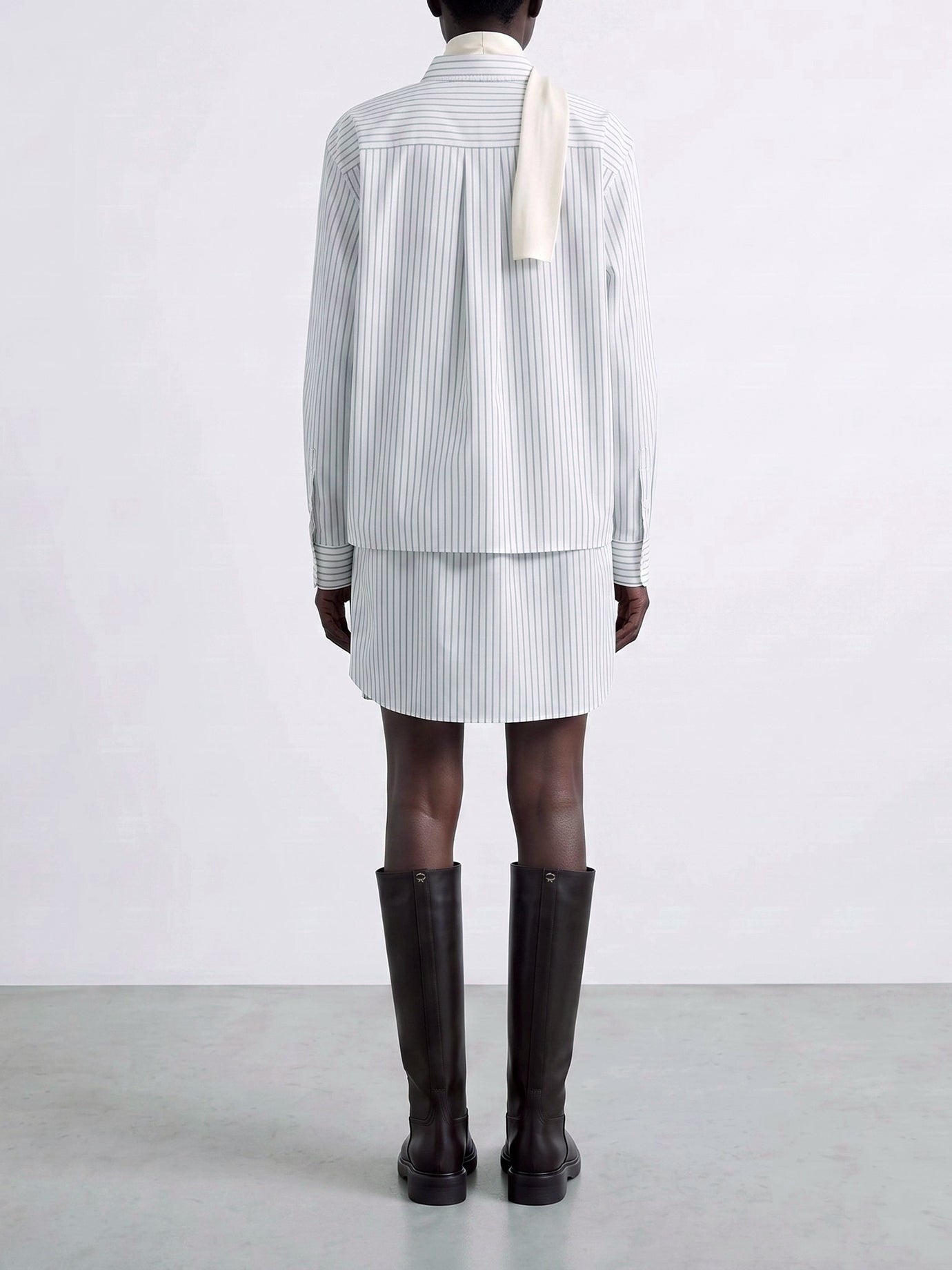Mini dresses Striped  White - Sacai Women | PDP | VIETTI Online Store | thumbnail_3