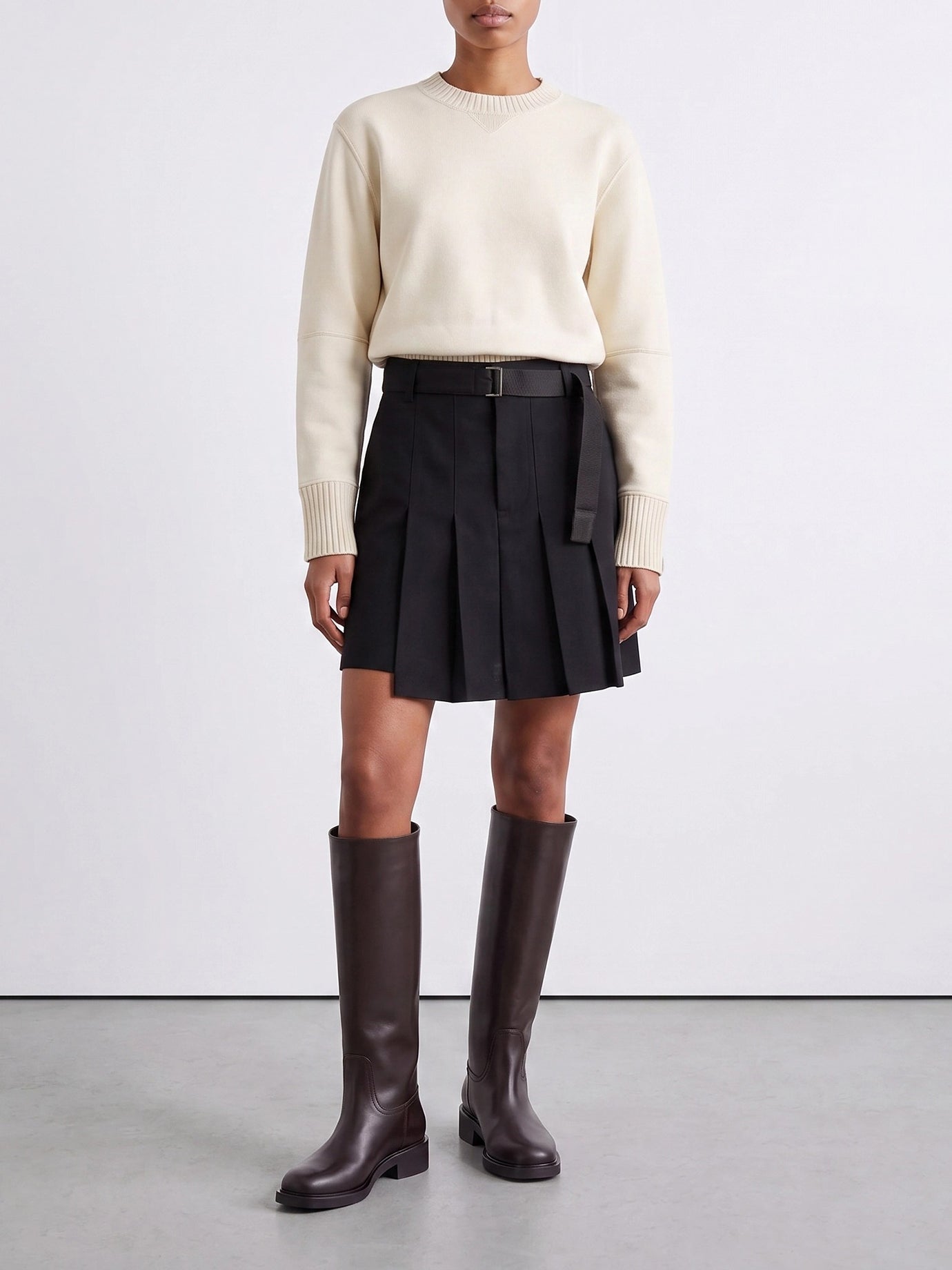 Crewneck sweaters Solid colour  White - Sacai Women | PDP | VIETTI Online Store | Zoom-Modal_2
