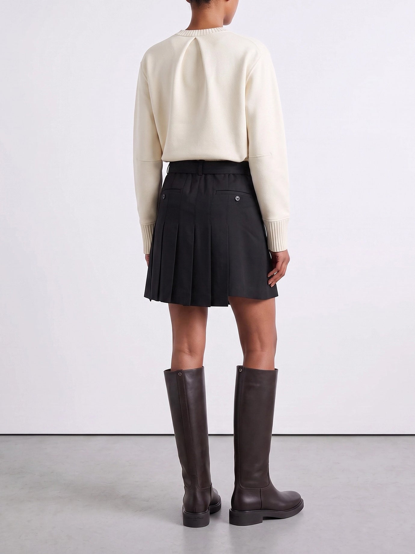 Crewneck sweaters Solid colour  White - Sacai Women | PDP | VIETTI Online Store | thumbnail_3
