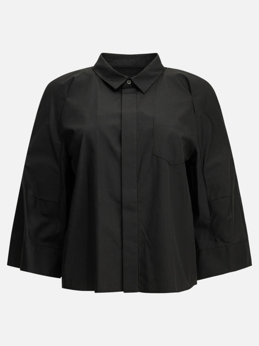 Sacai "Poplin" Casual Shirt Black

