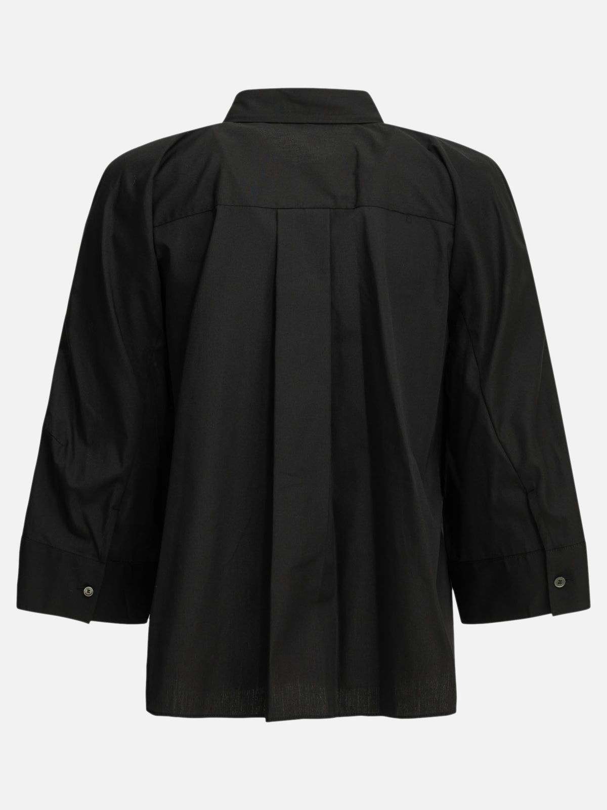 Sacai "Poplin" Casual Shirt Black - VIETTI