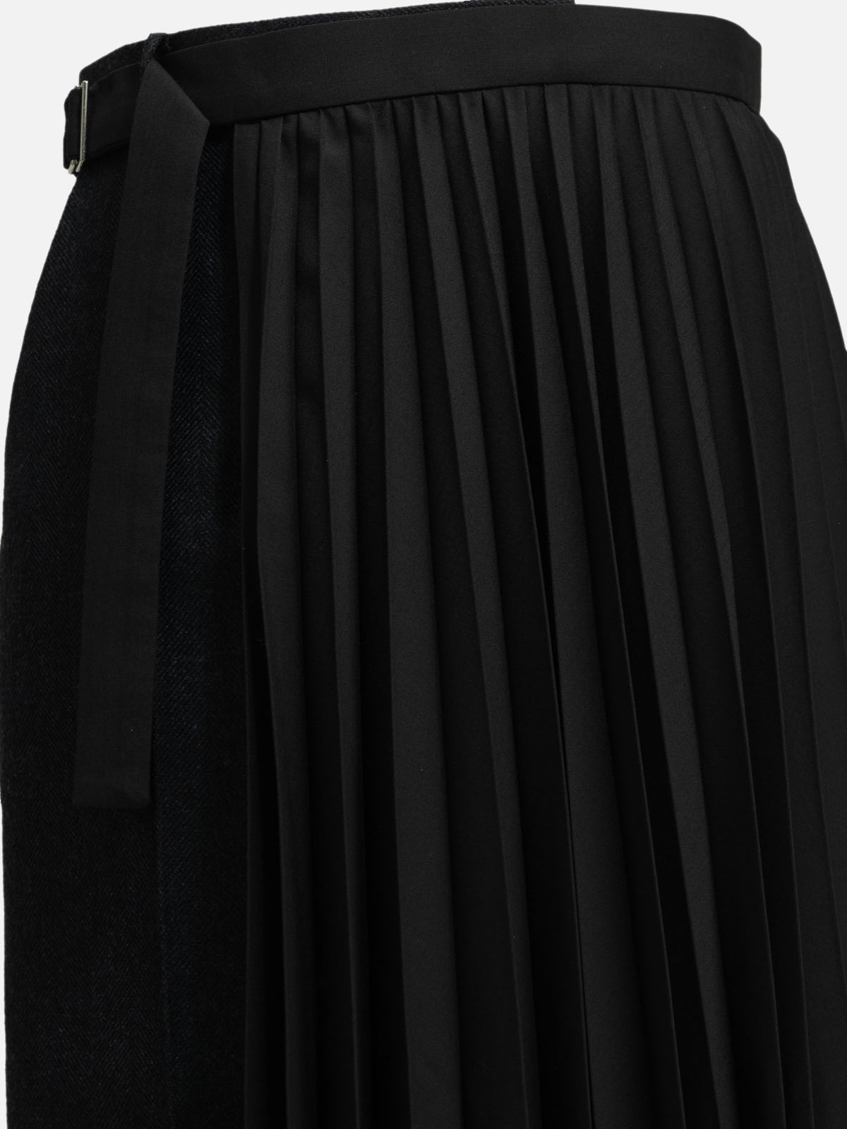 Sacai "Pleated" Midi Skirt Blue

