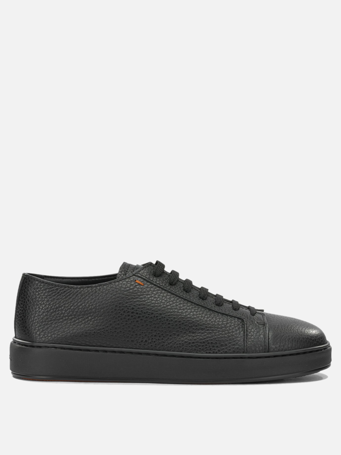 Low top sneakers 100% leather - 100% rubber  Black - Santoni Men | PDP | VIETTI Online Store | thumbnail