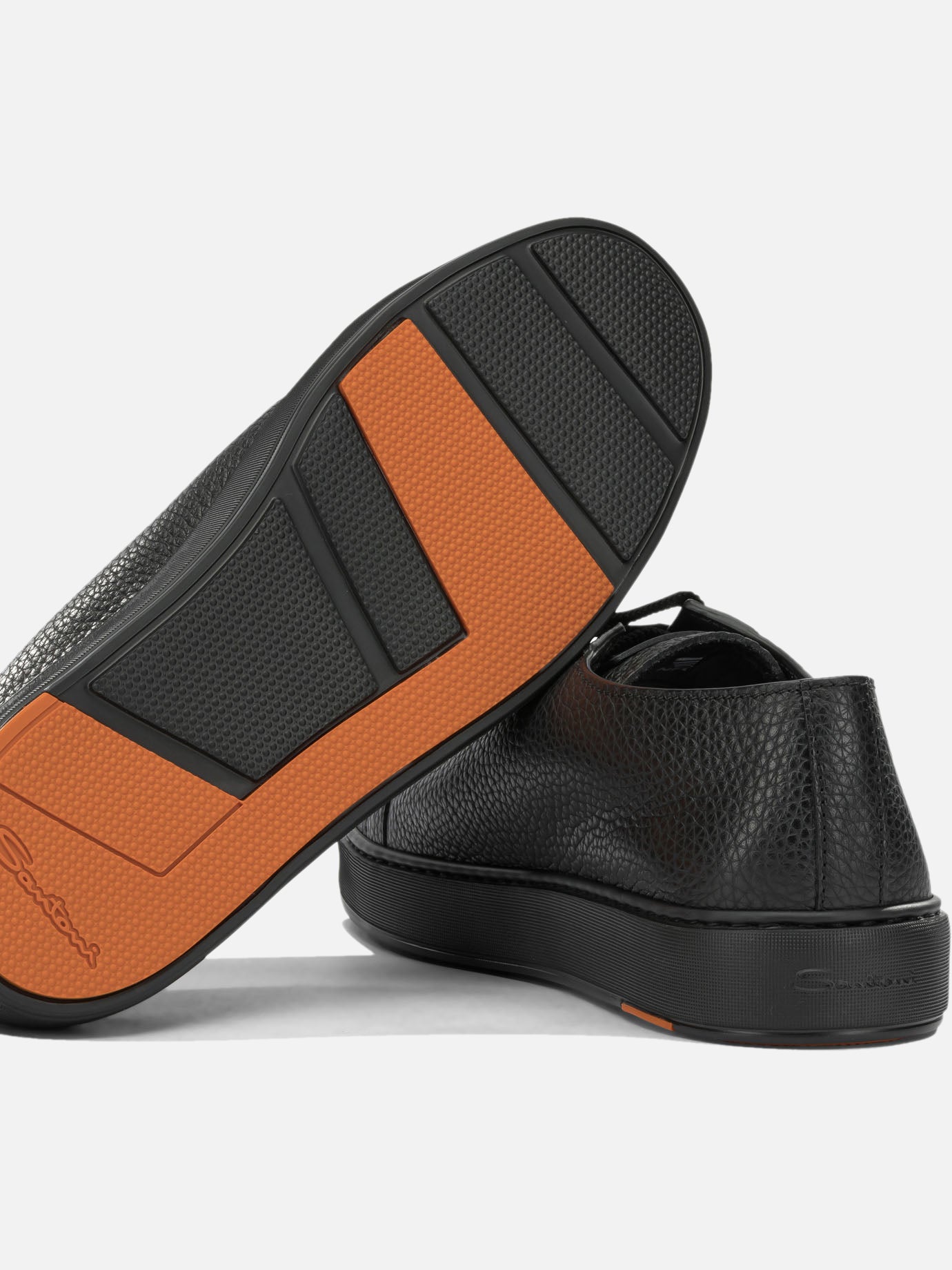 Low top sneakers 100% leather - 100% rubber  Black - Santoni Men | PDP | VIETTI Online Store | thumbnail_5