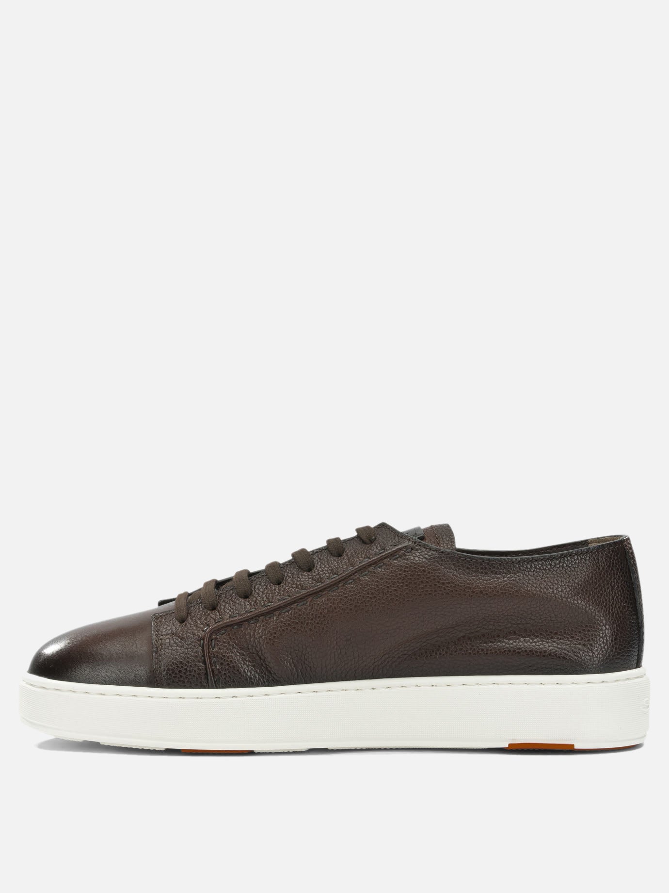 Low top sneakers 100% leather - 100% rubber  Brown - Santoni Men | PDP | VIETTI Online Store | thumbnail_3