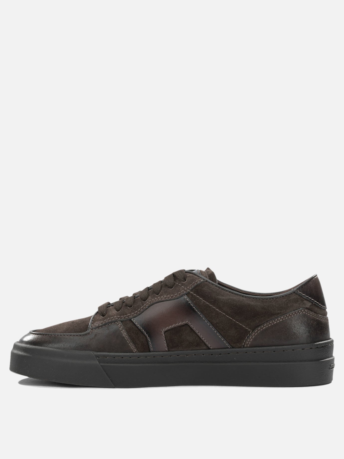 Sneaker basse 100% leather - 100% rubber  Marrone - Santoni Uomo | PDP | VIETTI Online Store | Zoom-Modal_3
