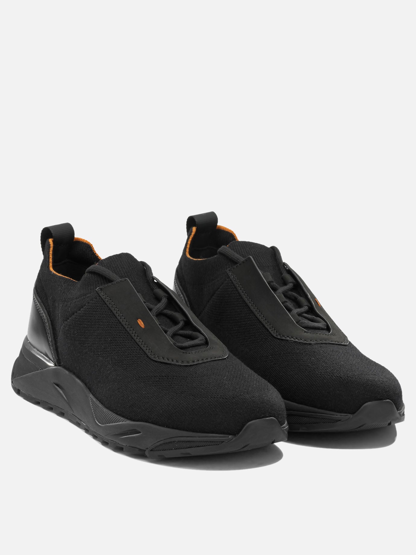Sneaker basse 100% mesh 100% leather - 100% rubber  Nero - Santoni Uomo | PDP | VIETTI Online Store | Zoom-Modal_2
