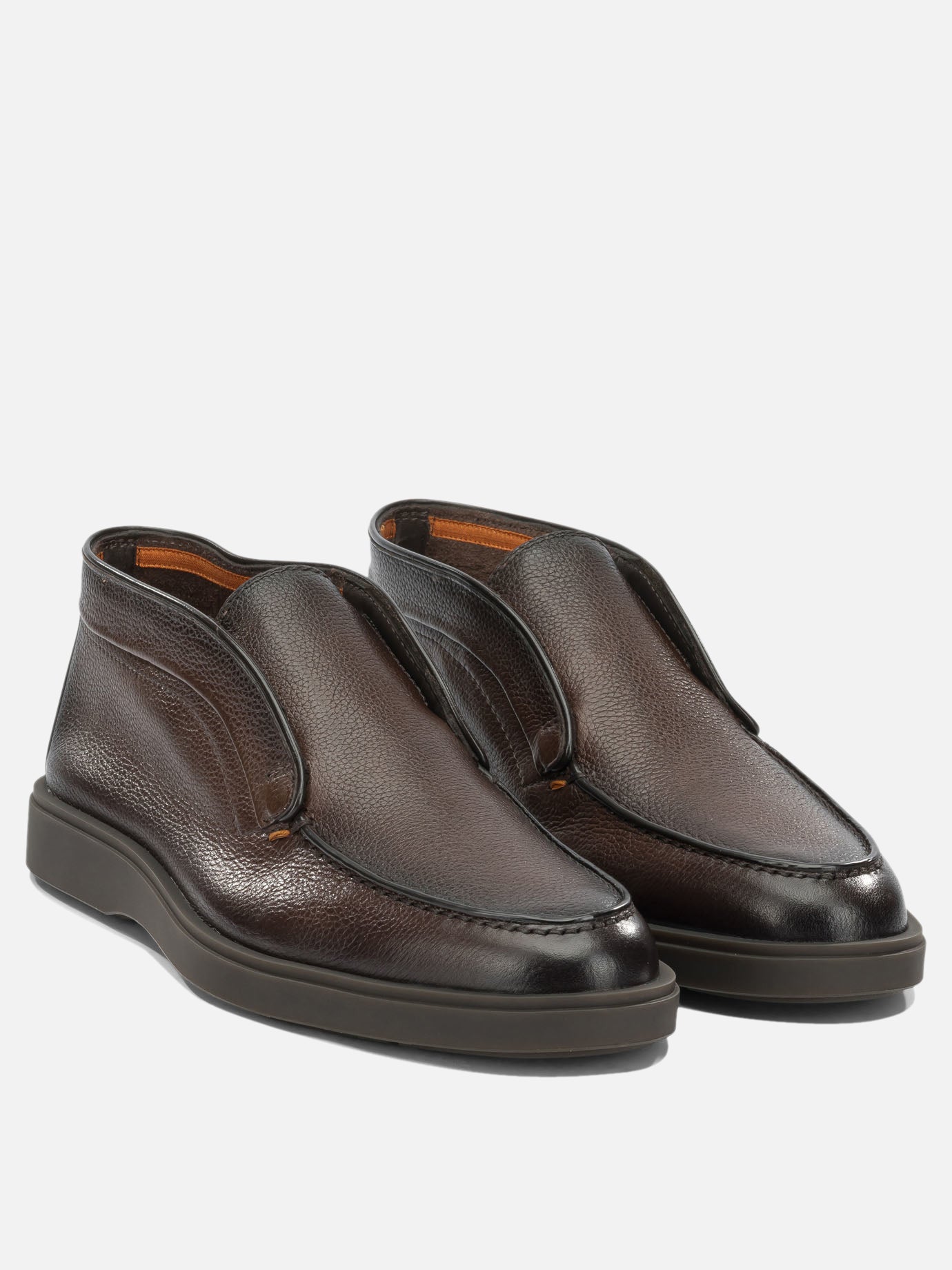 Loafers 100% leather - 100% rubber  Brown - Santoni Men | PDP | VIETTI Online Store | Zoom-Modal_2
