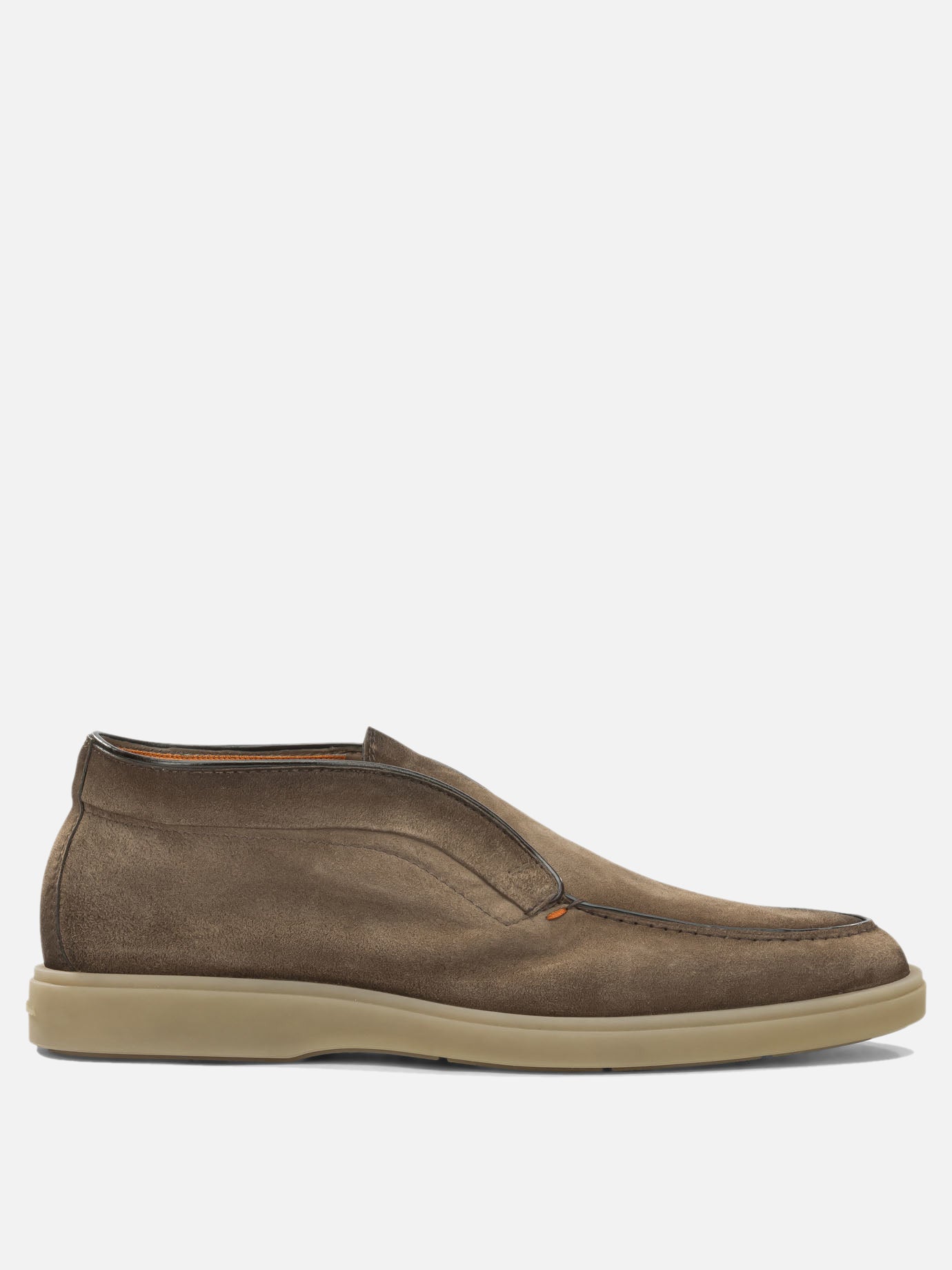 Loafers 100% suede leather - 100% rubber  Brown - Santoni Men | PDP | VIETTI Online Store | Zoom-Modal
