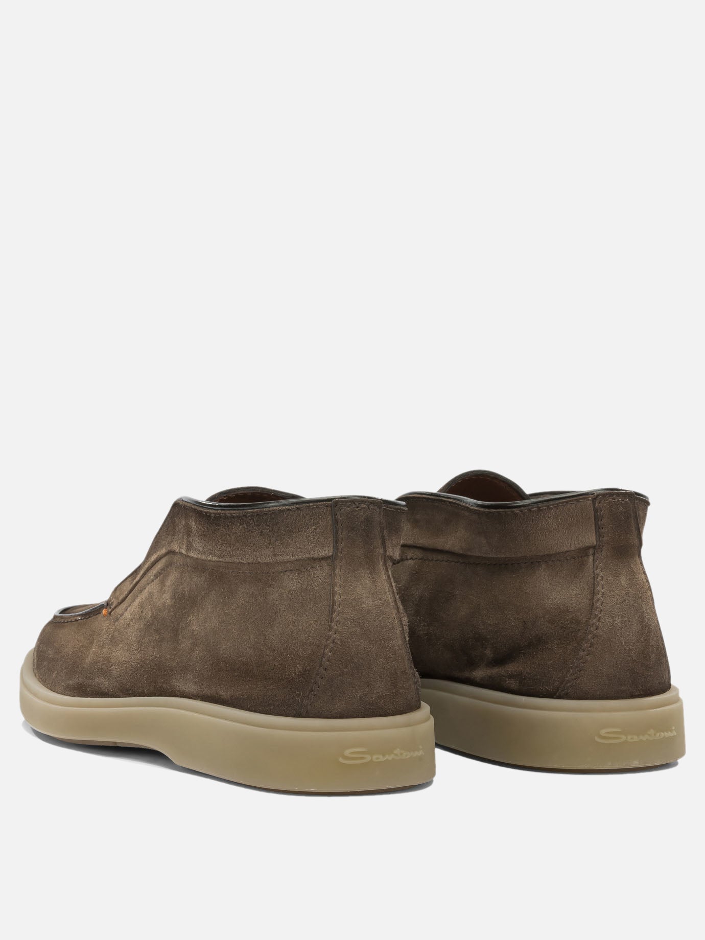 Loafers 100% suede leather - 100% rubber  Brown - Santoni Men | PDP | VIETTI Online Store | Zoom-Modal_4
