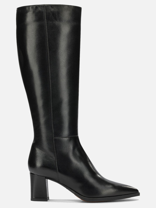 Santoni "Dyana 65MM" Knee-High Boots Black

