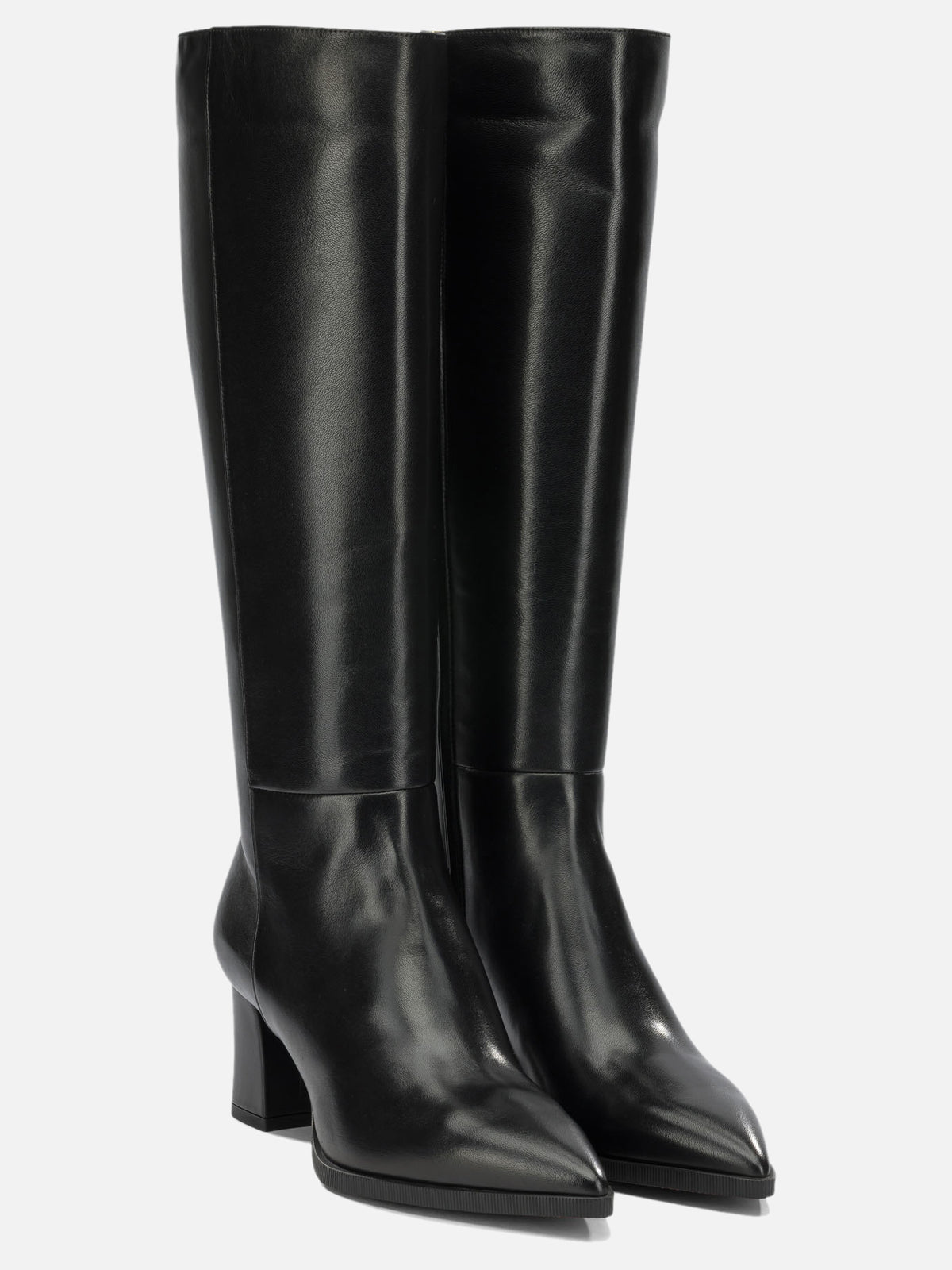 Santoni "Dyana 65MM" Knee-High Boots Black

