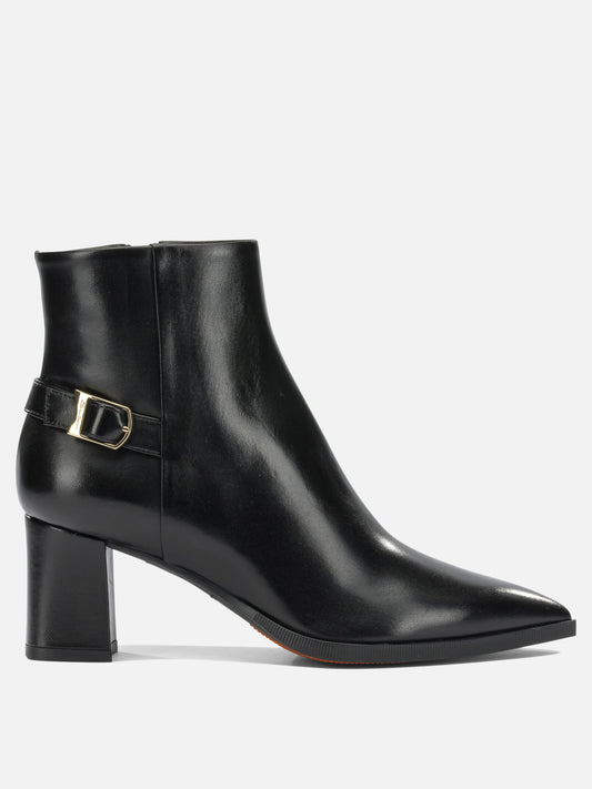 Zipped boots 100% leather - 100% rubber  Black - Santoni Women | PLP | VIETTI Online Store 
