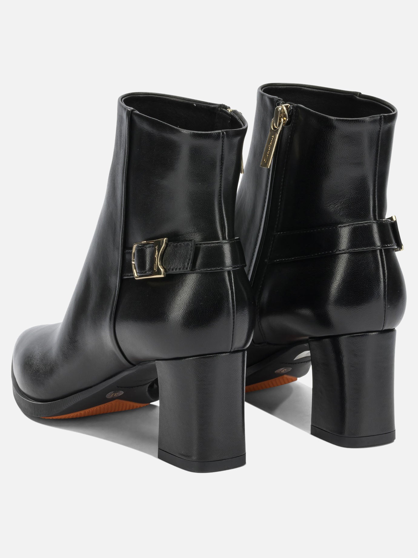 Zipped boots 100% leather - 100% rubber  Black - Santoni Women | PDP | VIETTI Online Store | Zoom-Modal_4
