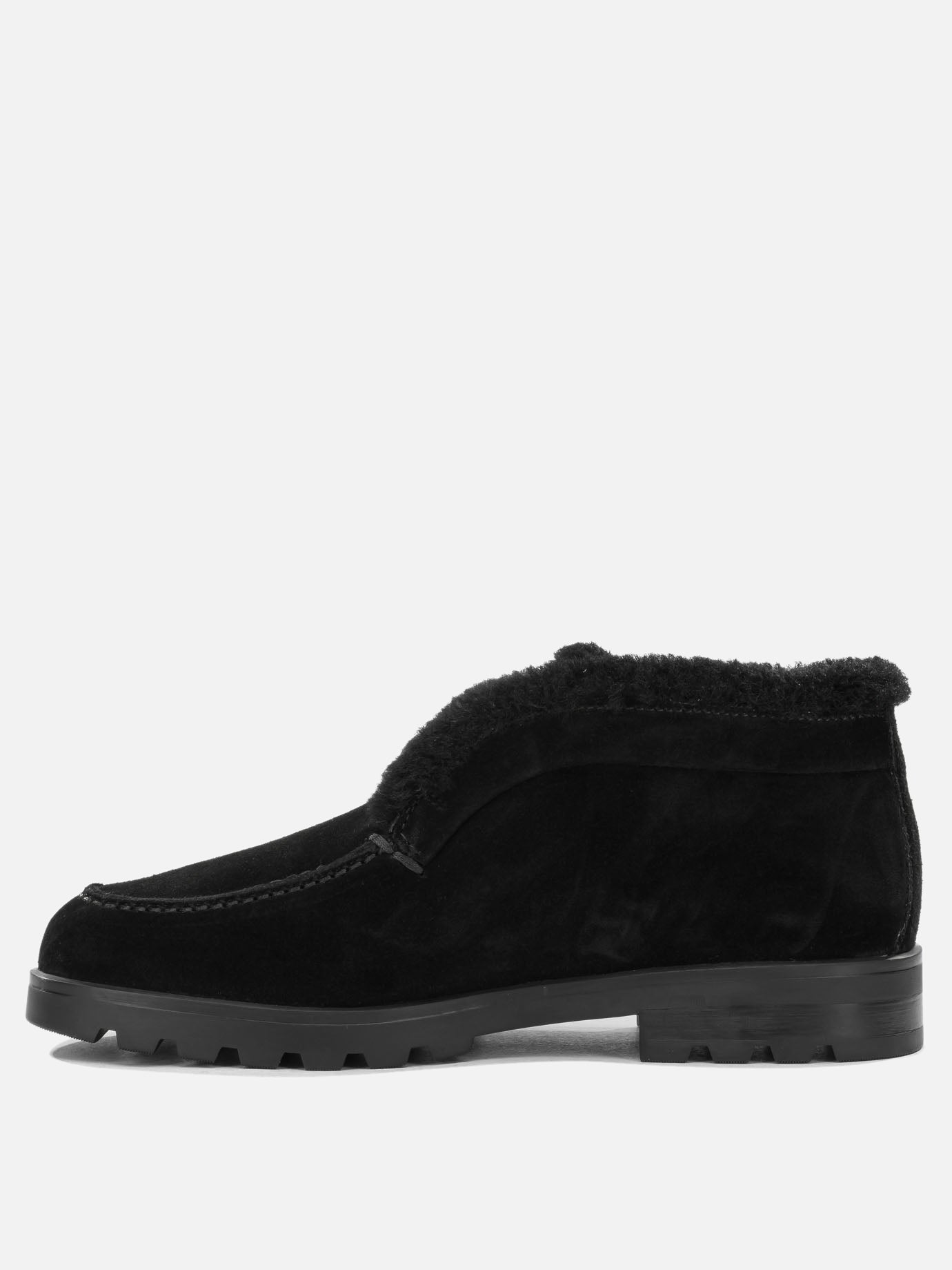 Loafers 100% suede leather - 100% rubber  Black - Santoni Women | PDP | VIETTI Online Store | thumbnail_3