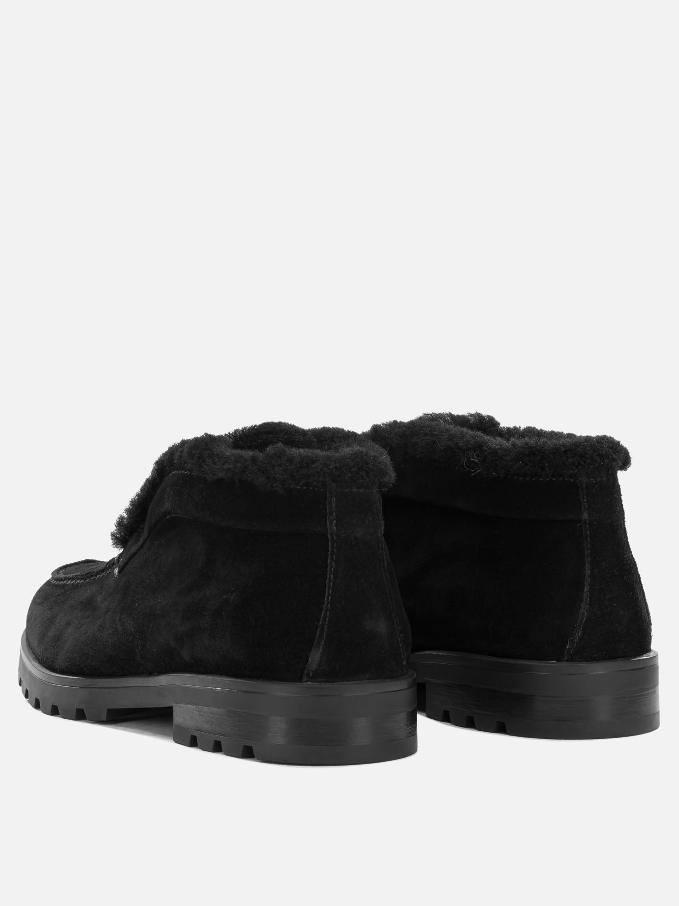 Loafers 100% suede leather - 100% rubber  Black - Santoni Women | PDP | VIETTI Online Store | thumbnail_4
