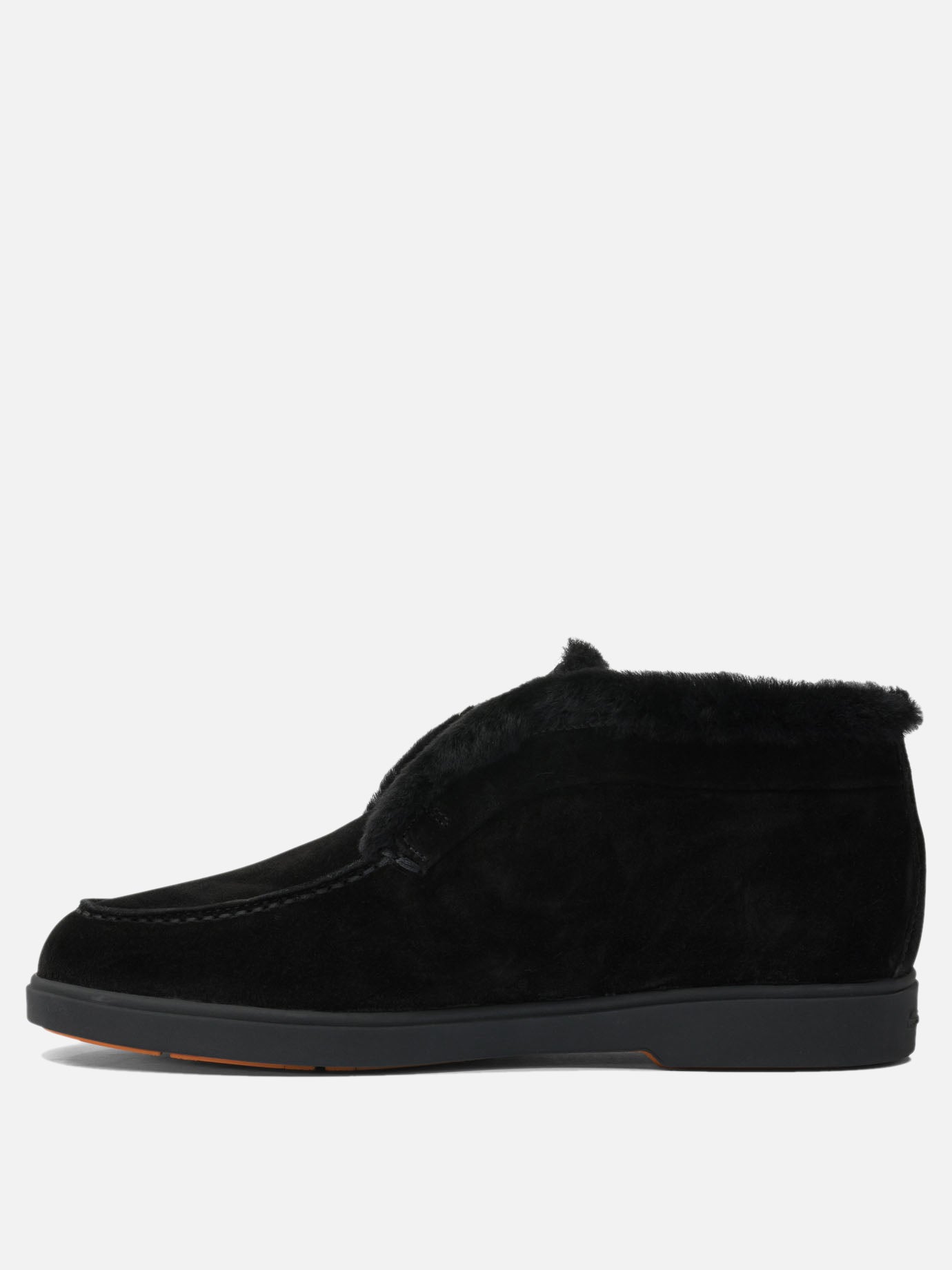 Loafers 100% suede leather - 100% rubber  Black - Santoni Women | PDP | VIETTI Online Store | Zoom-Modal_3

