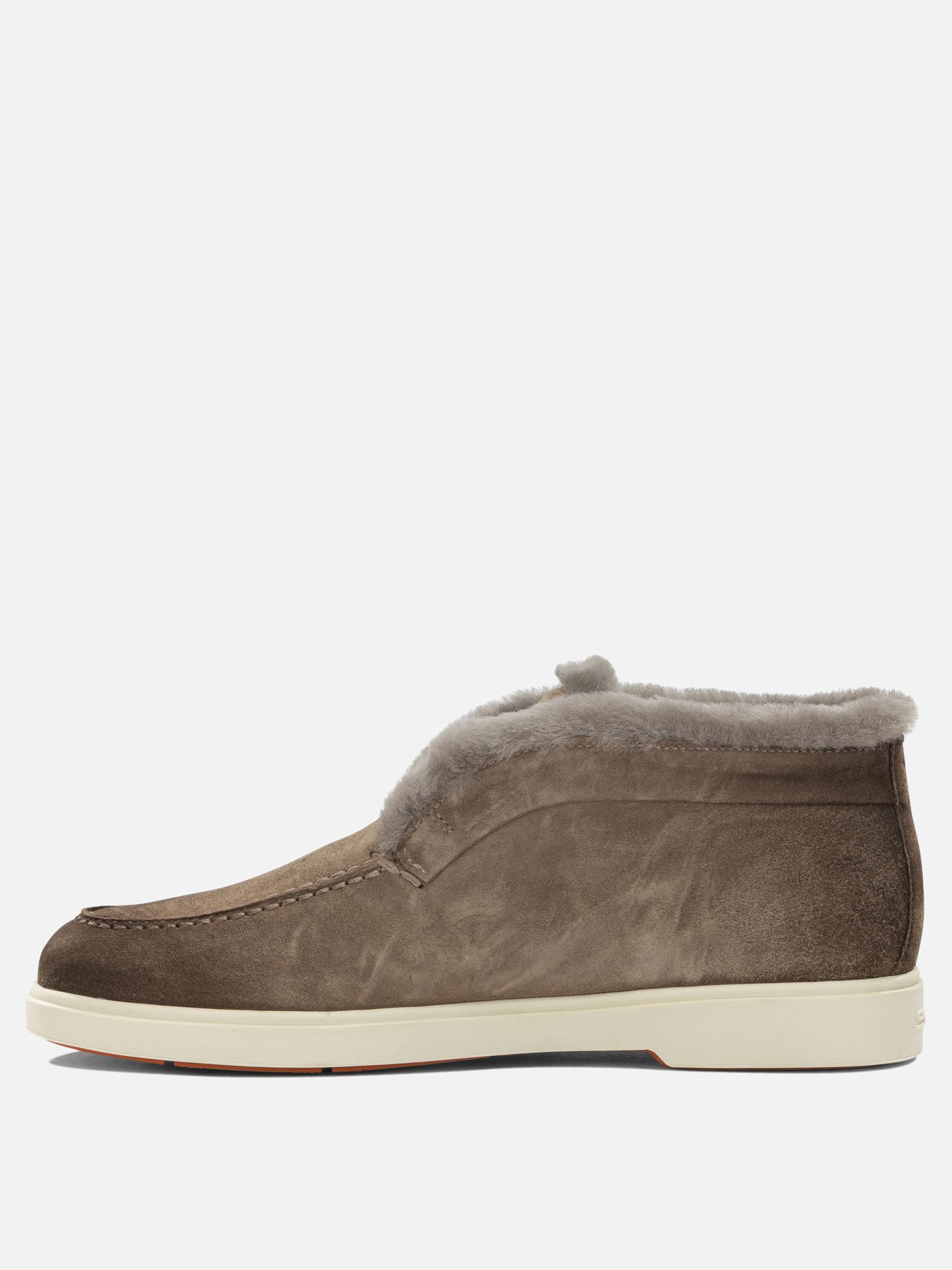 Loafers 100% suede leather - 100% rubber  Brown - Santoni Women | PDP | VIETTI Online Store | Zoom-Modal_3
