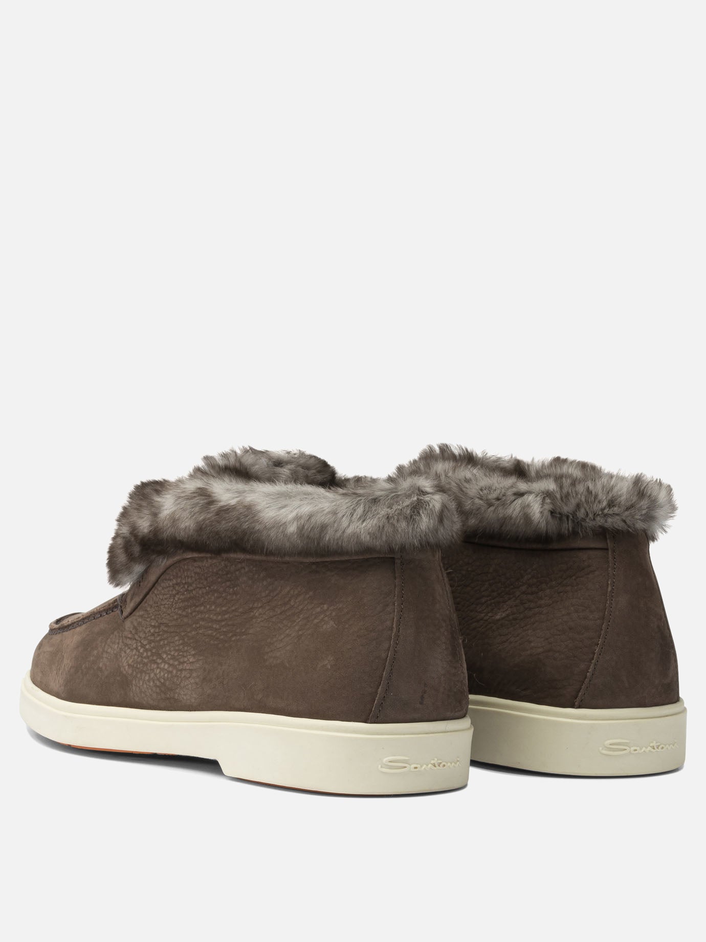 Mocassini 100% suede leather - 100% rubber  Marrone - Santoni Donna | PDP | VIETTI Online Store | Zoom-Modal_4
