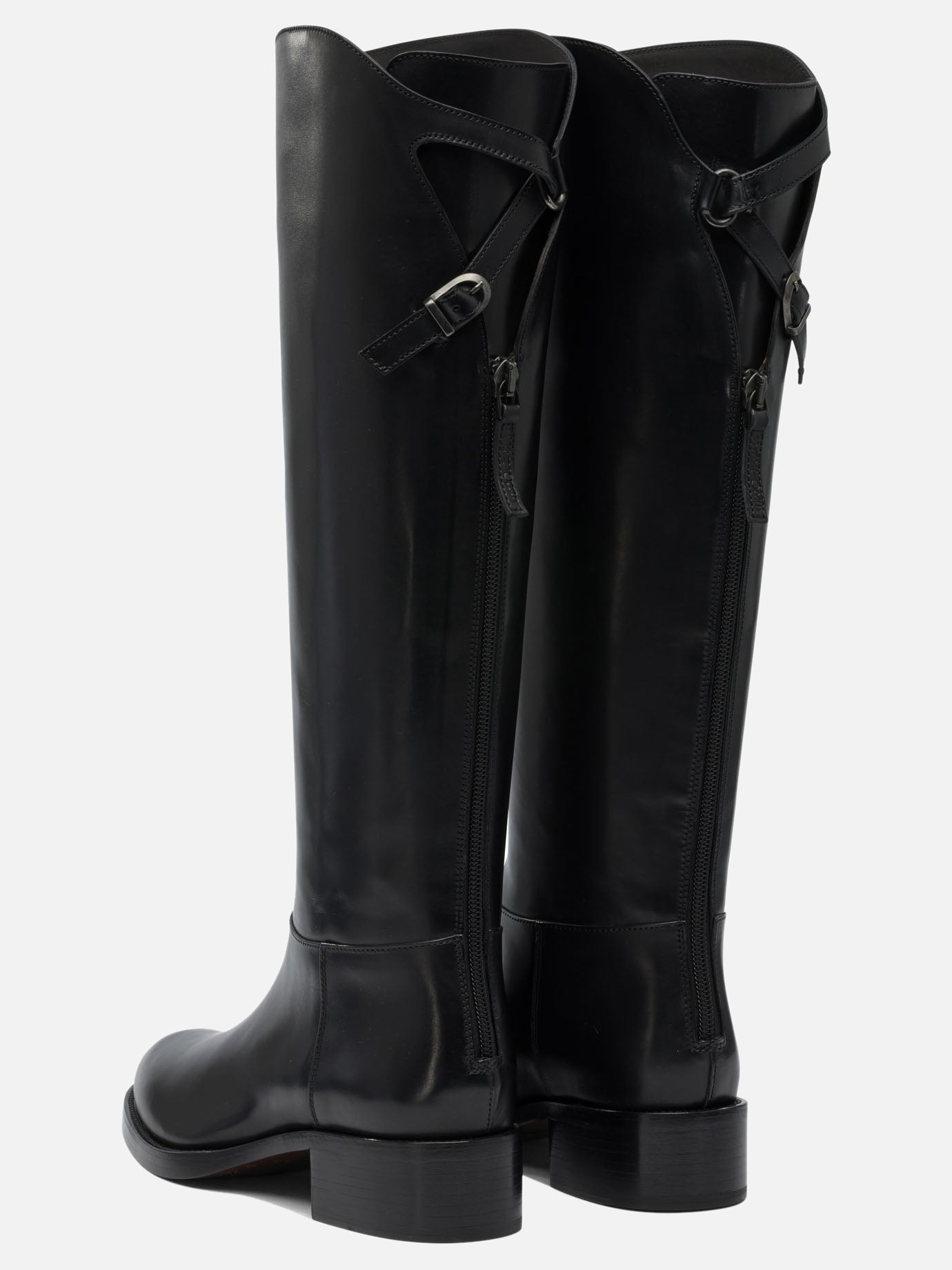 Al ginocchio 100% leather - 100% leahter  Nero - Sartore Donna | PDP | VIETTI Online Store | thumbnail_4