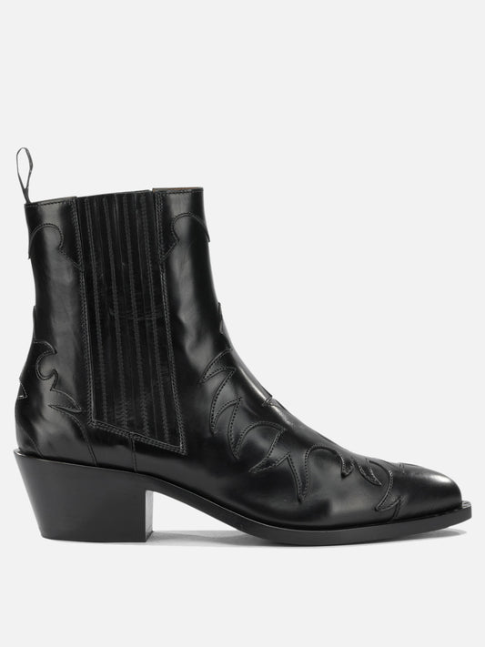Cowboy 100% leather - 95% leather - 5% rubber  Black - Sartore Women | PLP | VIETTI Online Store 

